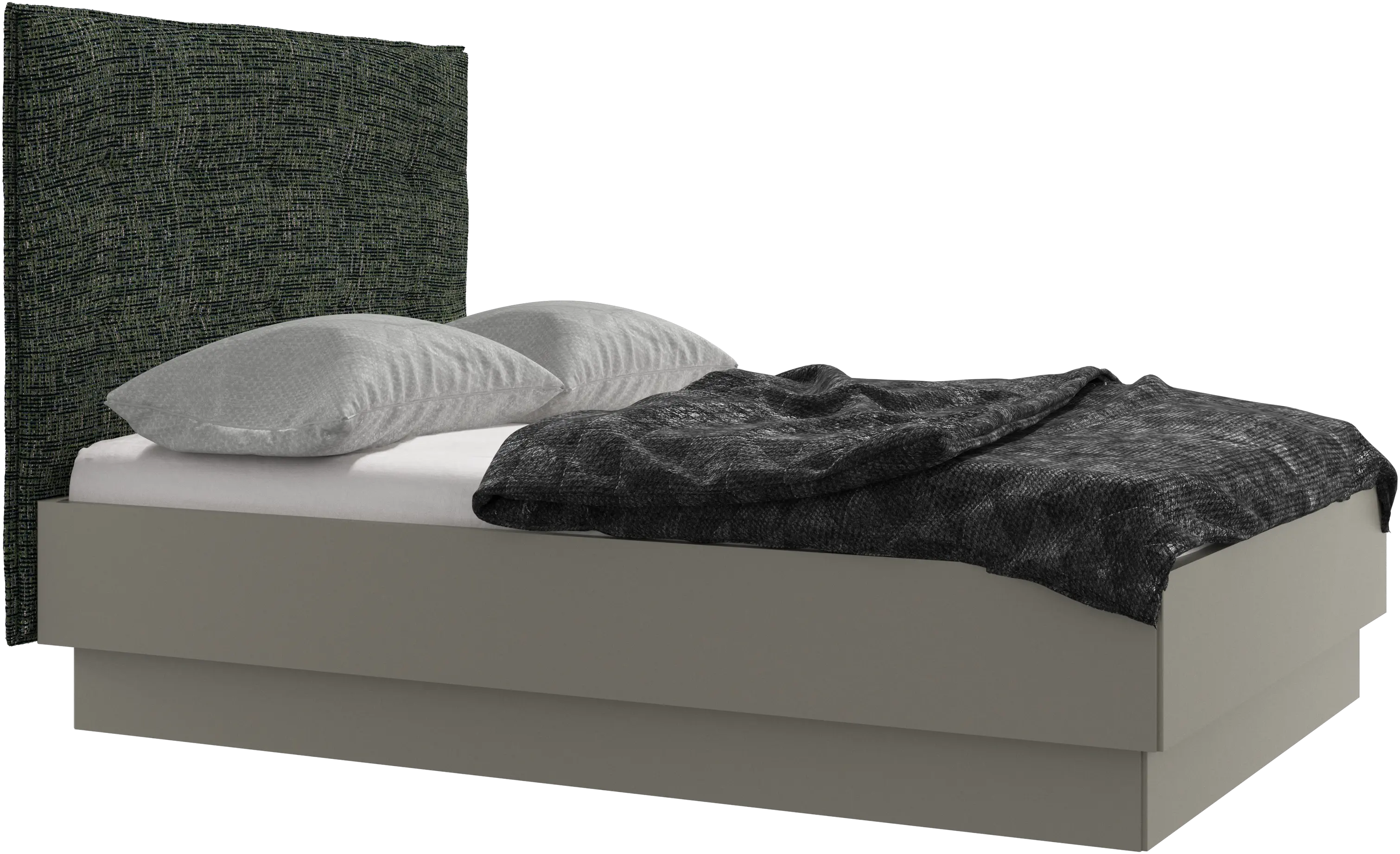 Cama con canapé Lugano, estructura elevable y tablado, no incluye colchón