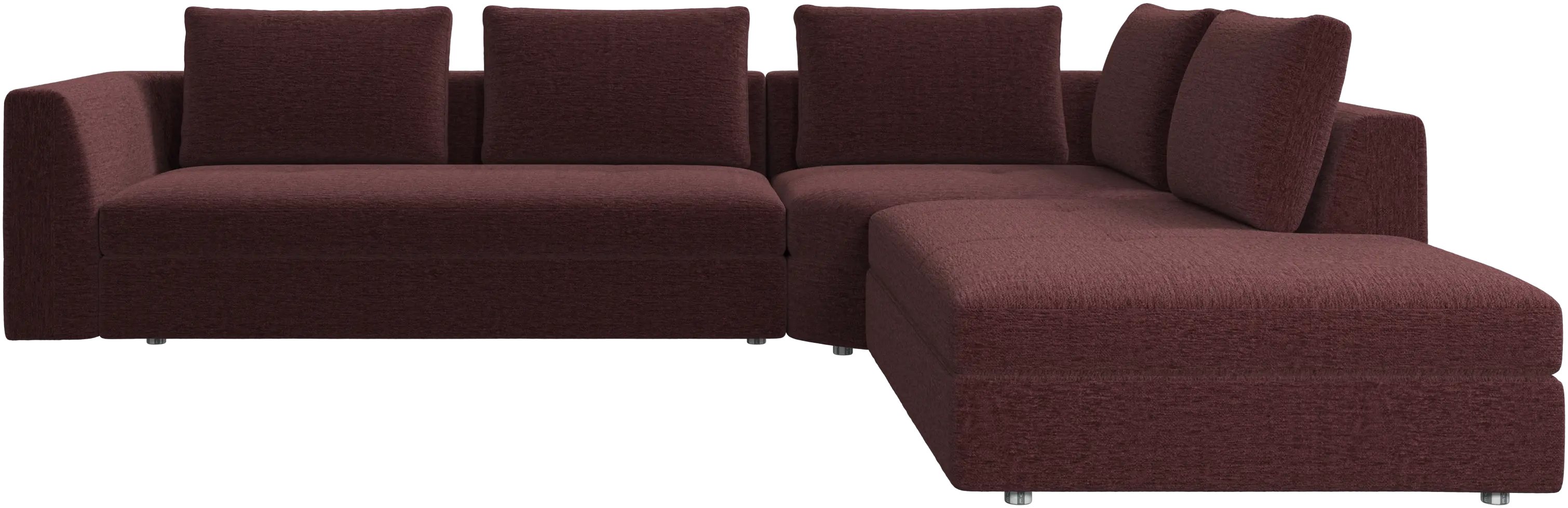 Sofá de esquina Bergamo con módulo lounge