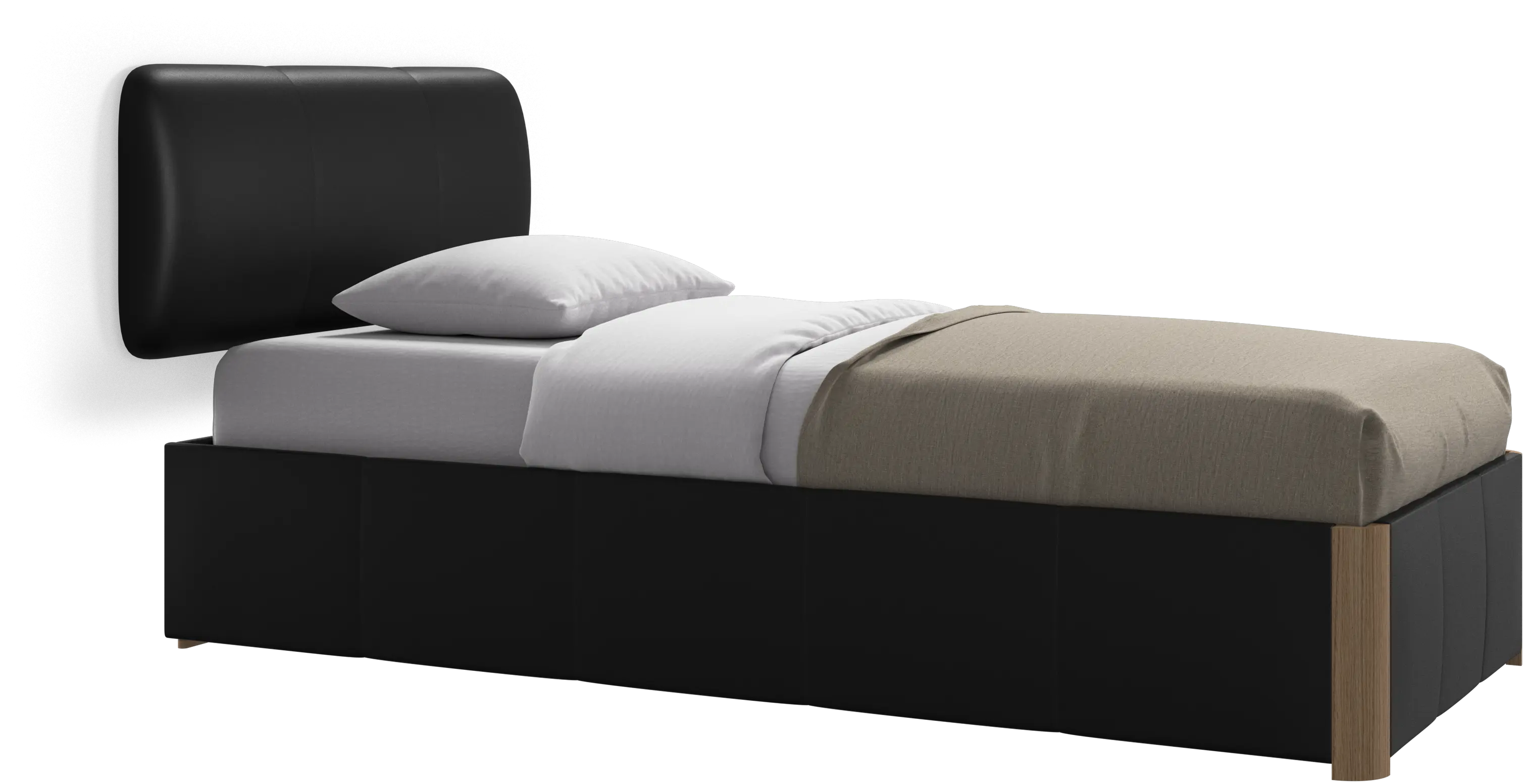 Element bed, wall-mounted headboard, with slats, excl. mattress