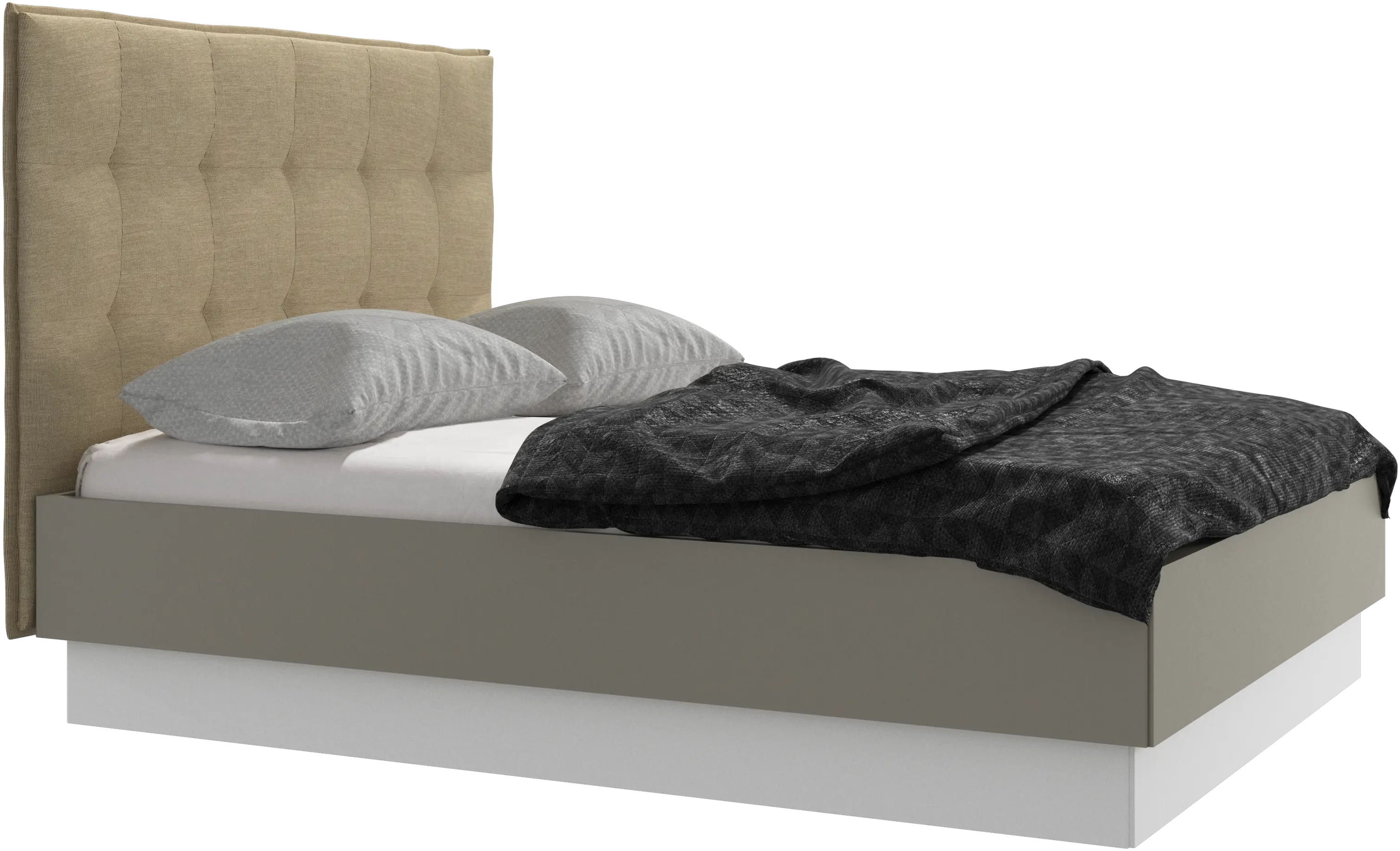 Lugano storage bed with lift-up frame and slats, excl. mattress