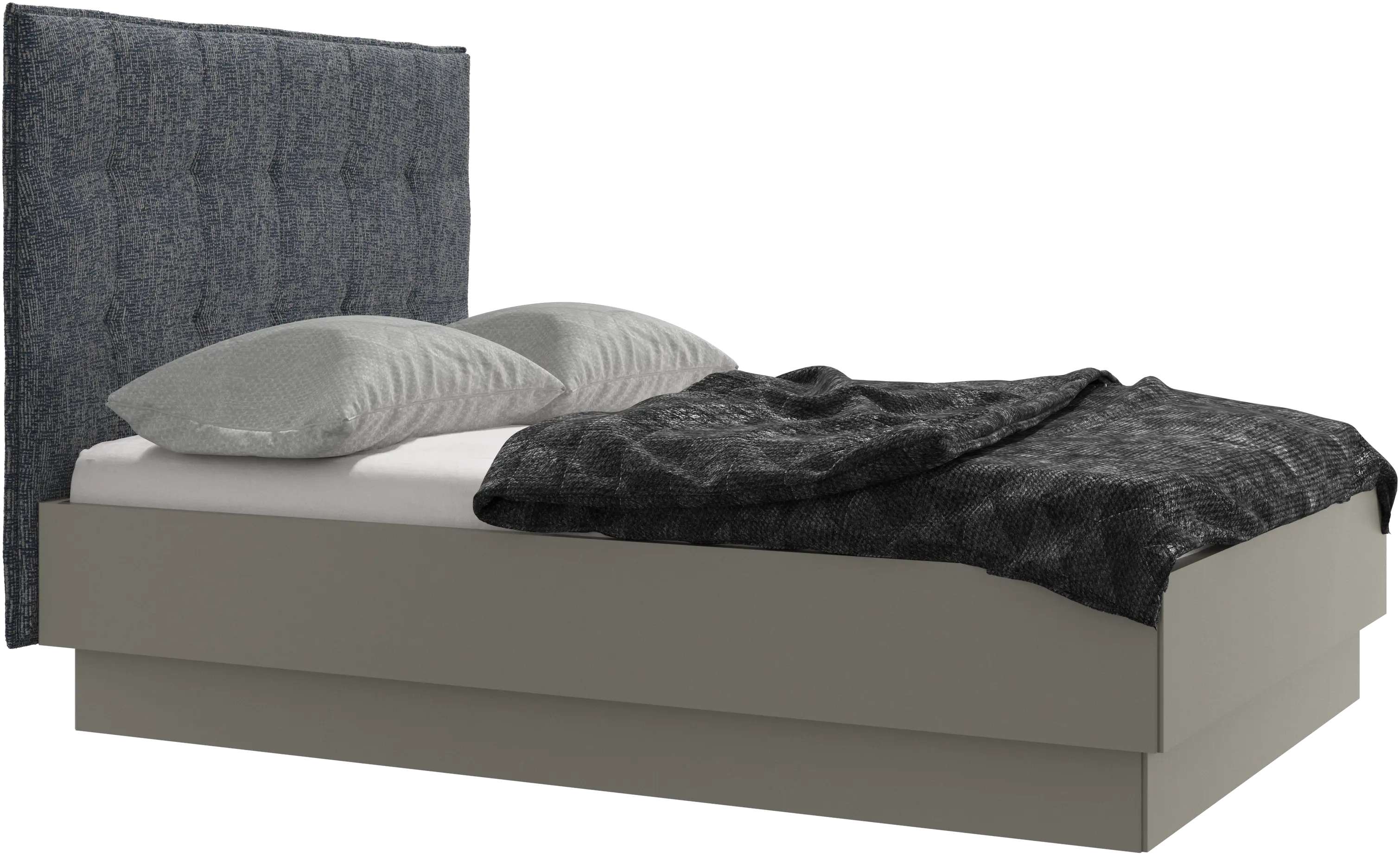 Lugano storage bed with lift-up frame and slats, excl. mattress