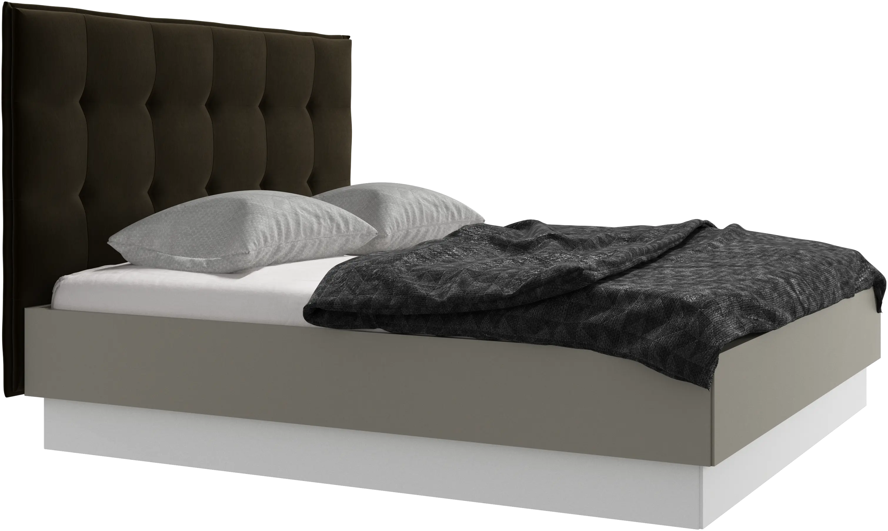 Lugano storage bed with lift-up frame and slats, excl. mattress