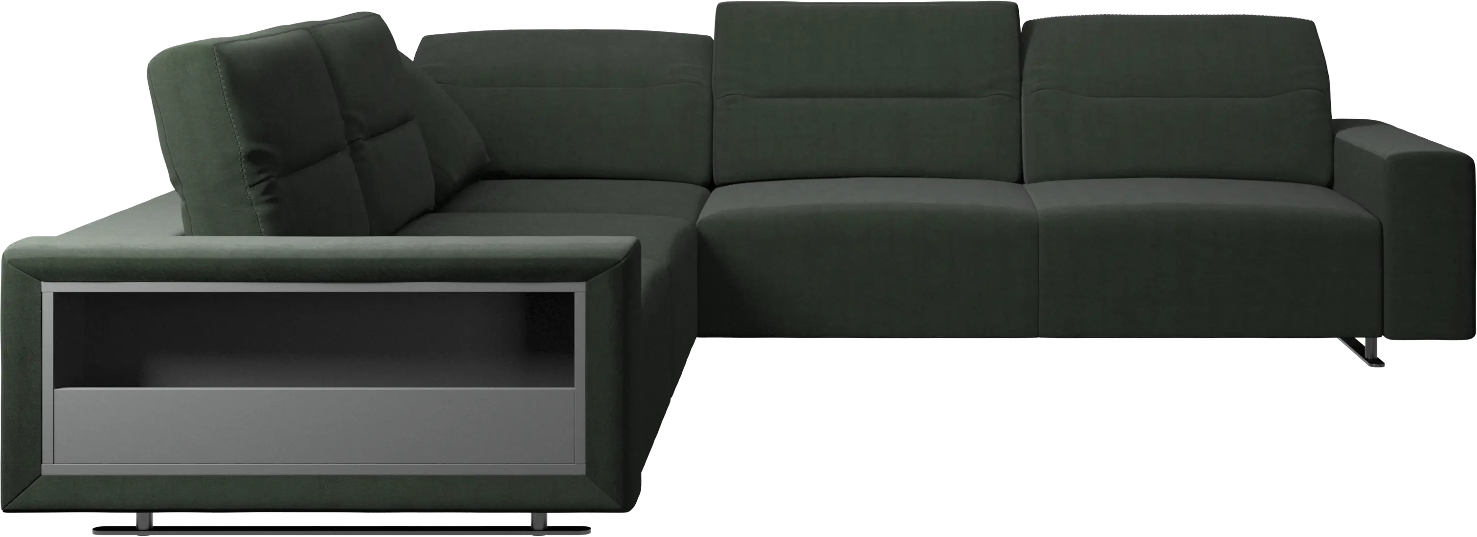 Hampton corner sofa with adjustable back and storage