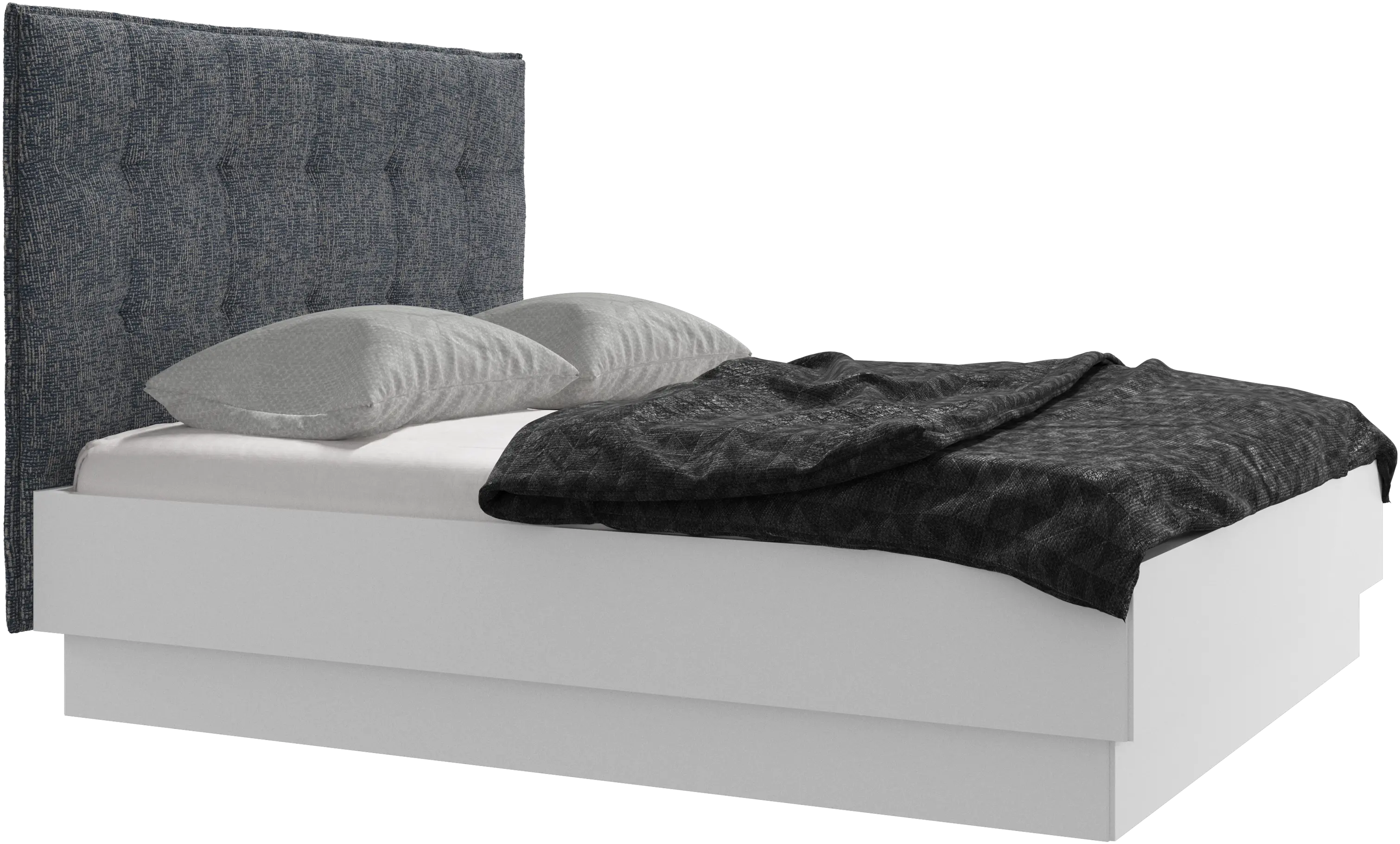Cama con canapé Lugano, estructura elevable y tablado, no incluye colchón