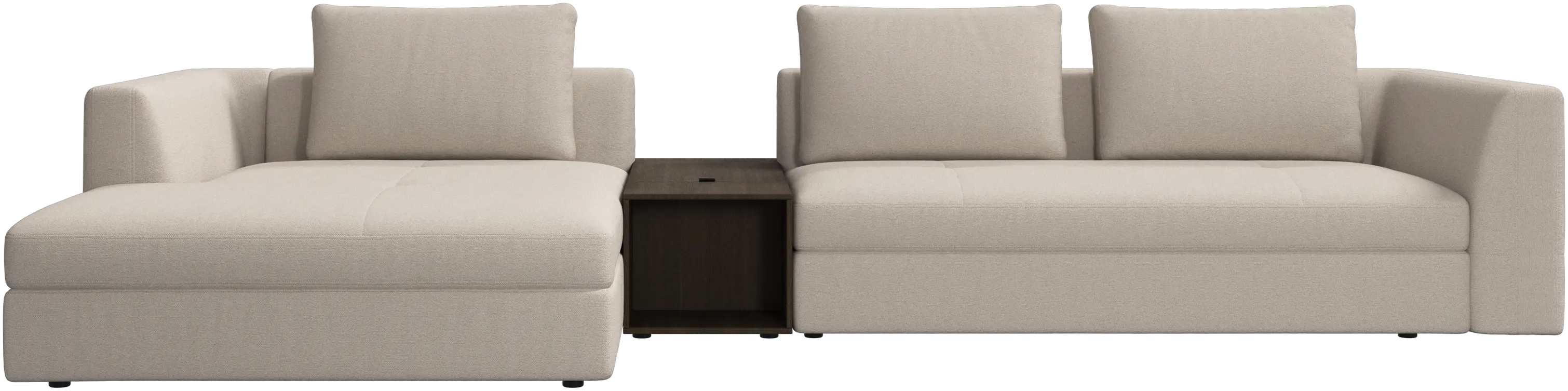 Bergamo chaise longue sofa with storage