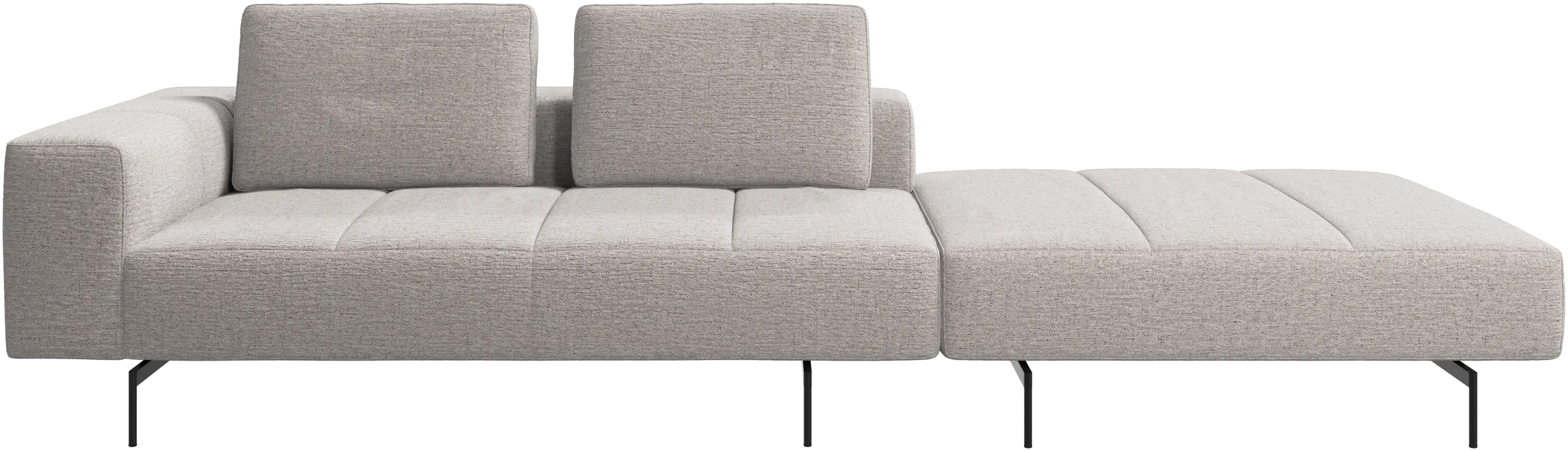 Amsterdam sofa with footstool on right side
