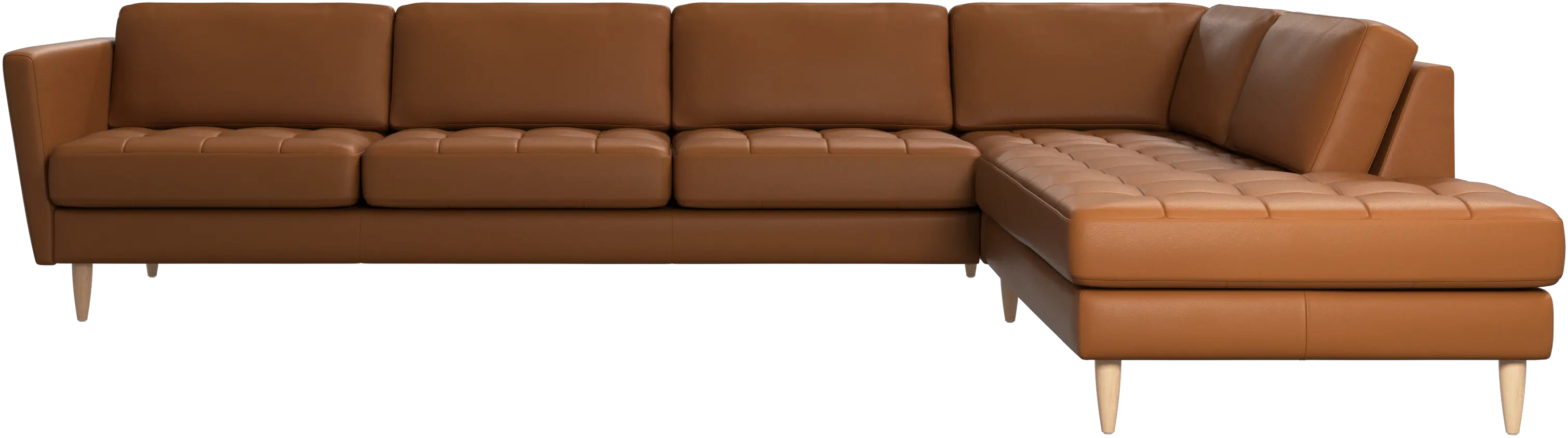 Osaka corner sofa with lounging unit, tufted seat