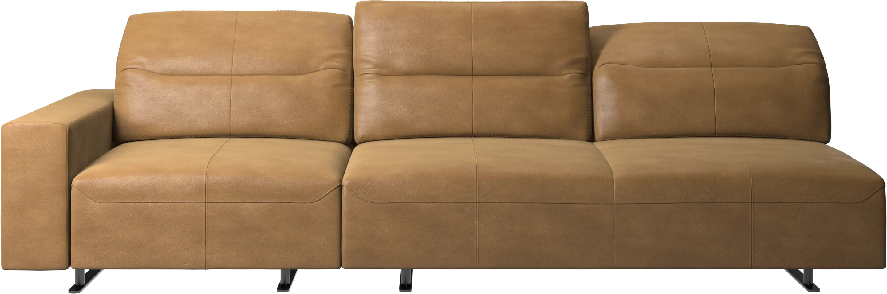 Hampton sofa with adjustable back and storage on the left side