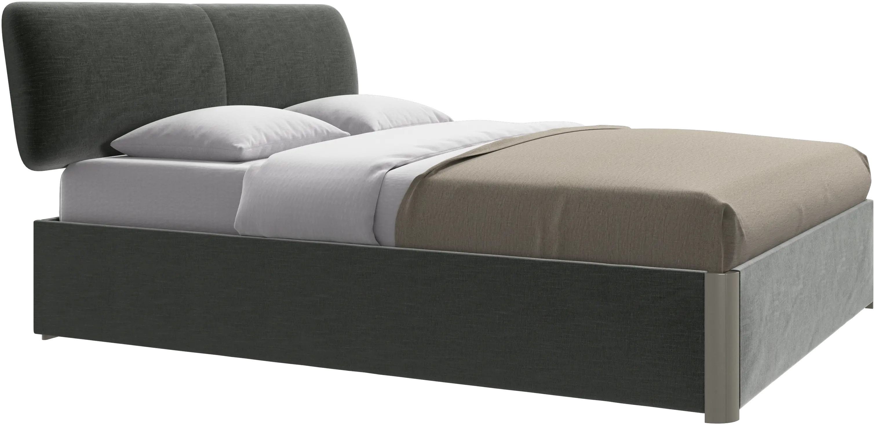 Element bed, bed-mounted headboard, with slats, excl. mattress