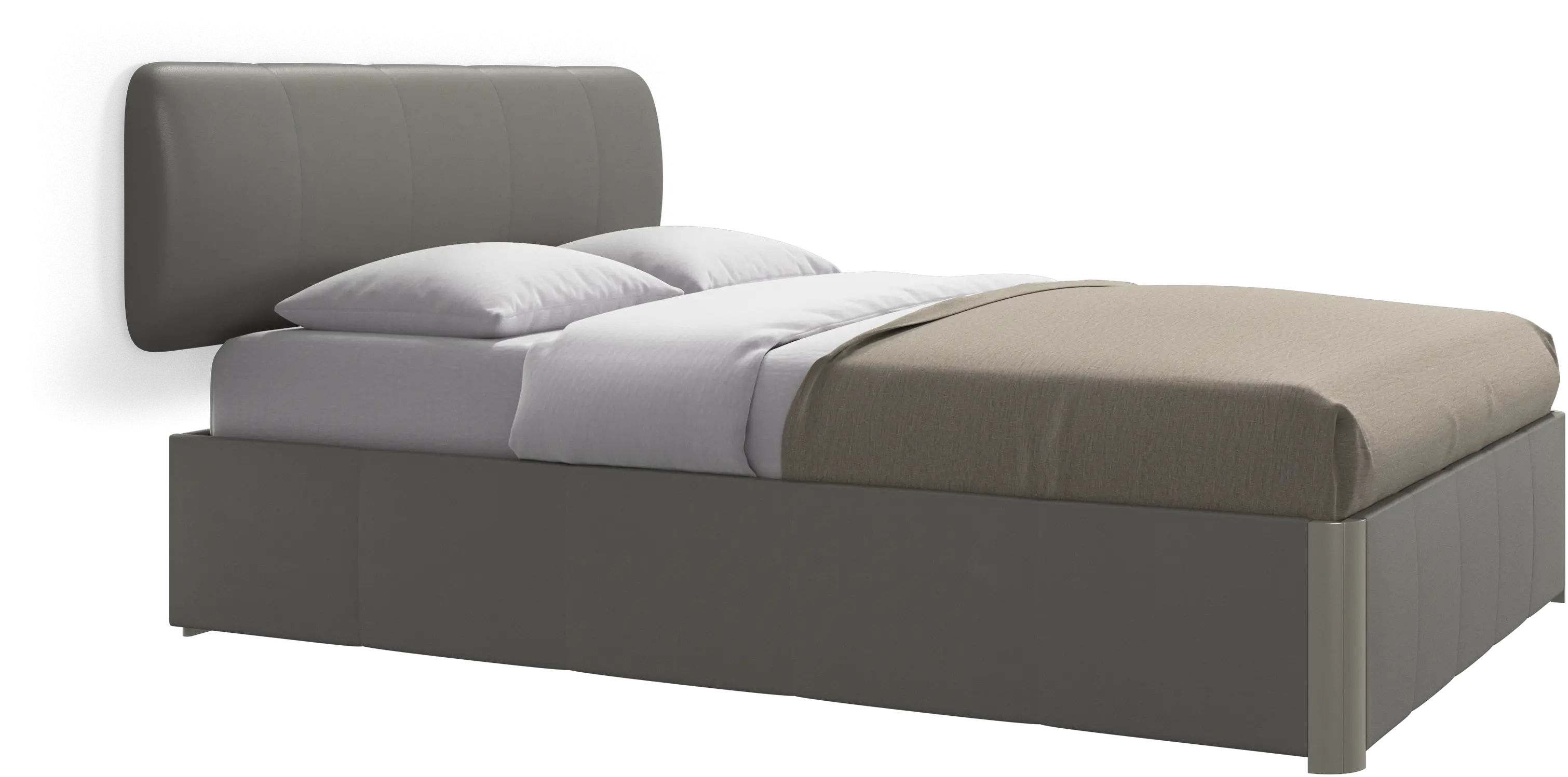 Element lit, tête de lit murale, sans lattes, excl. matelas