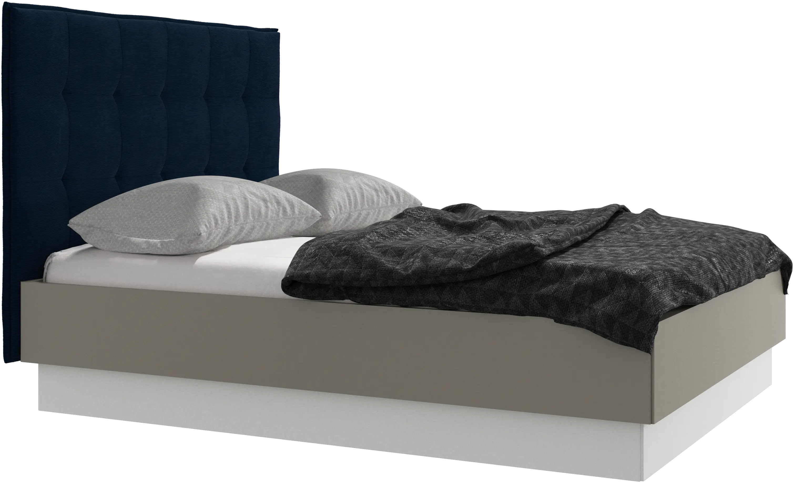 Lugano storage bed with lift-up frame and slats, excl. mattress