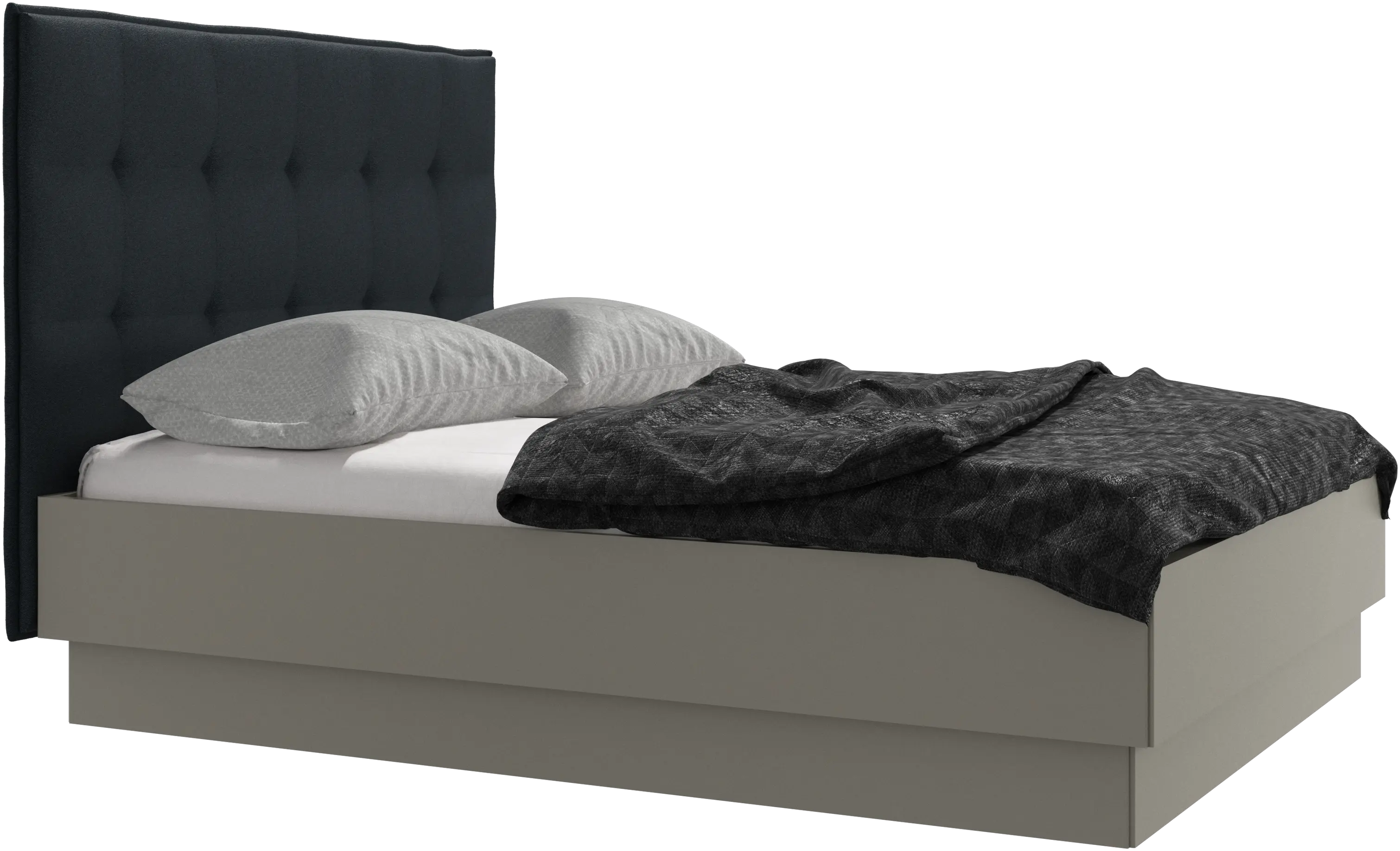 Lugano storage bed with lift-up frame and slats, excl. mattress