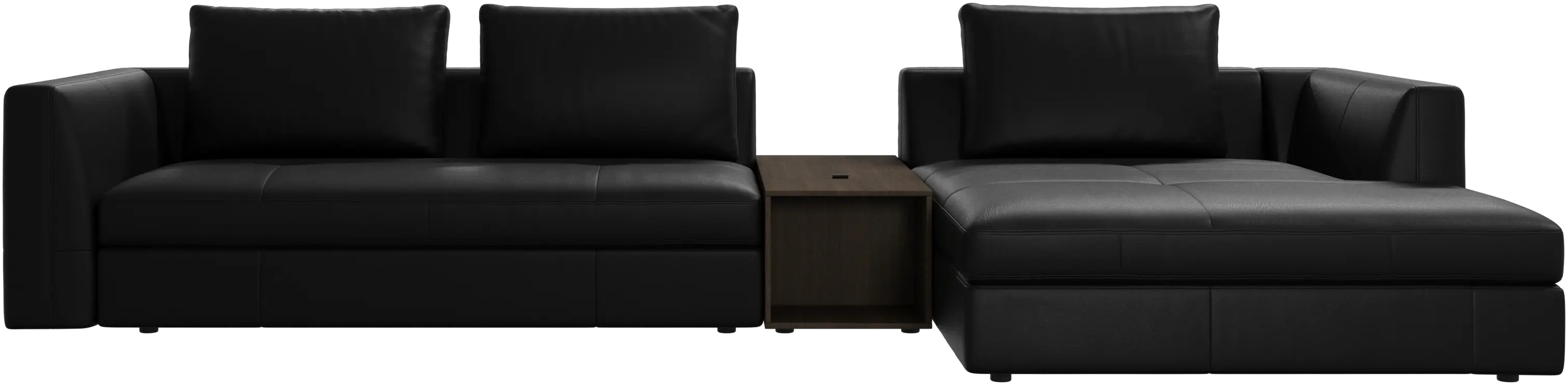 Bergamo chaise longue sofa with storage