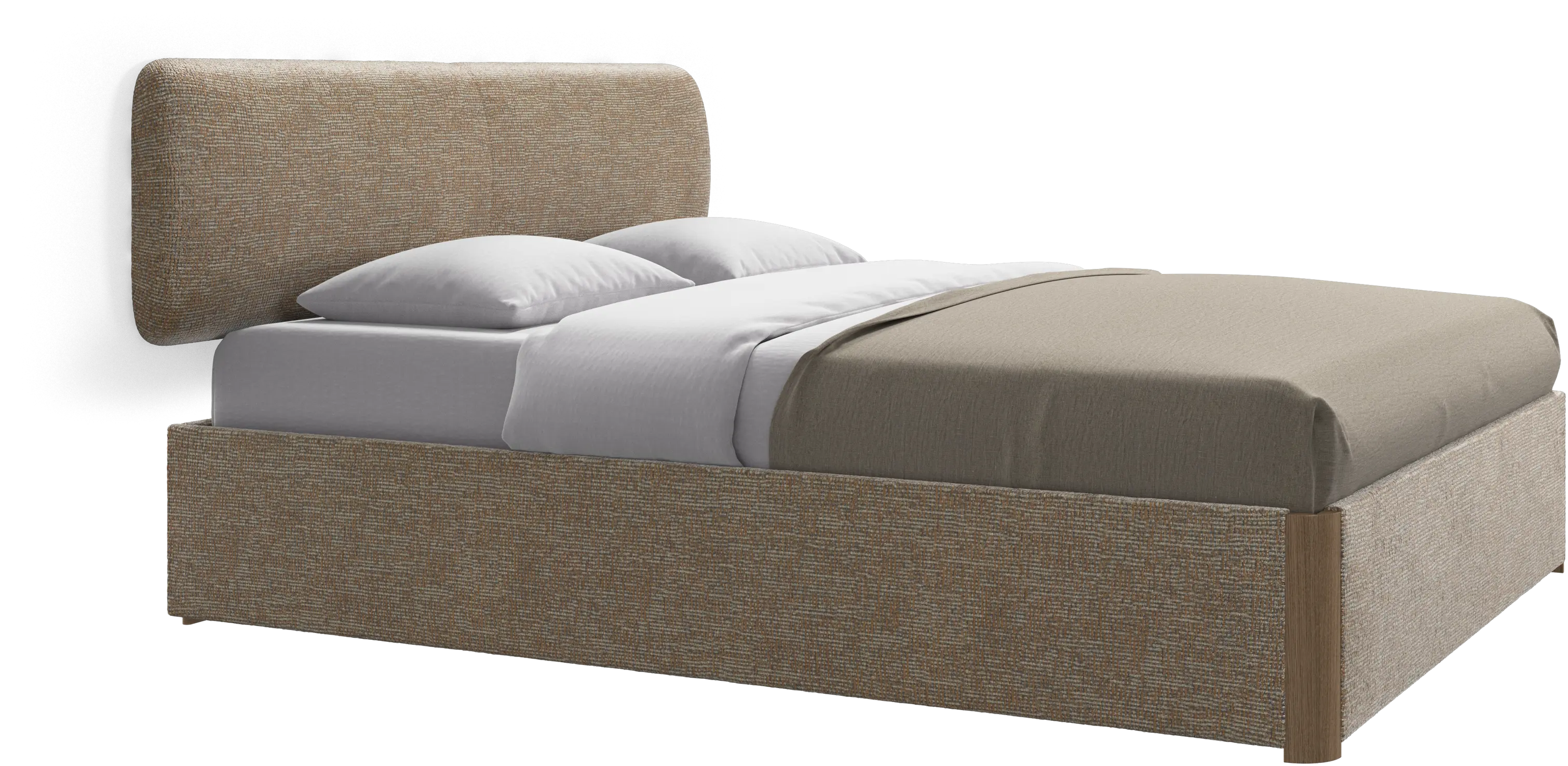 Element lit, tête de lit murale, sans lattes, excl. matelas