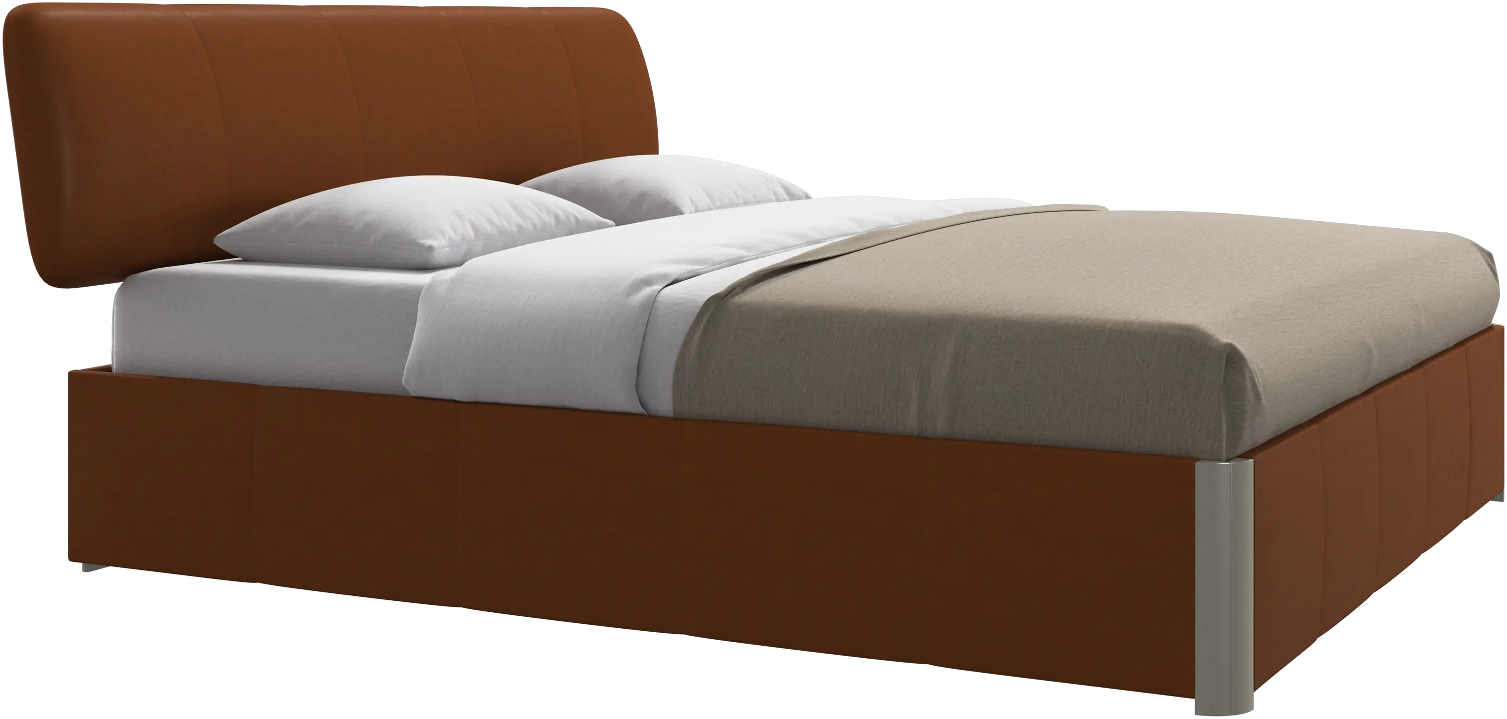 Element bed, bed-mounted headboard, with slats, excl. mattress