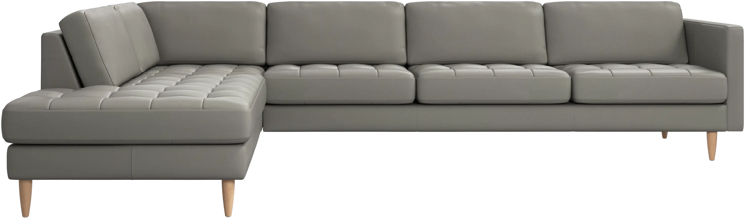 Osaka corner sofa with lounging unit, tufted seat