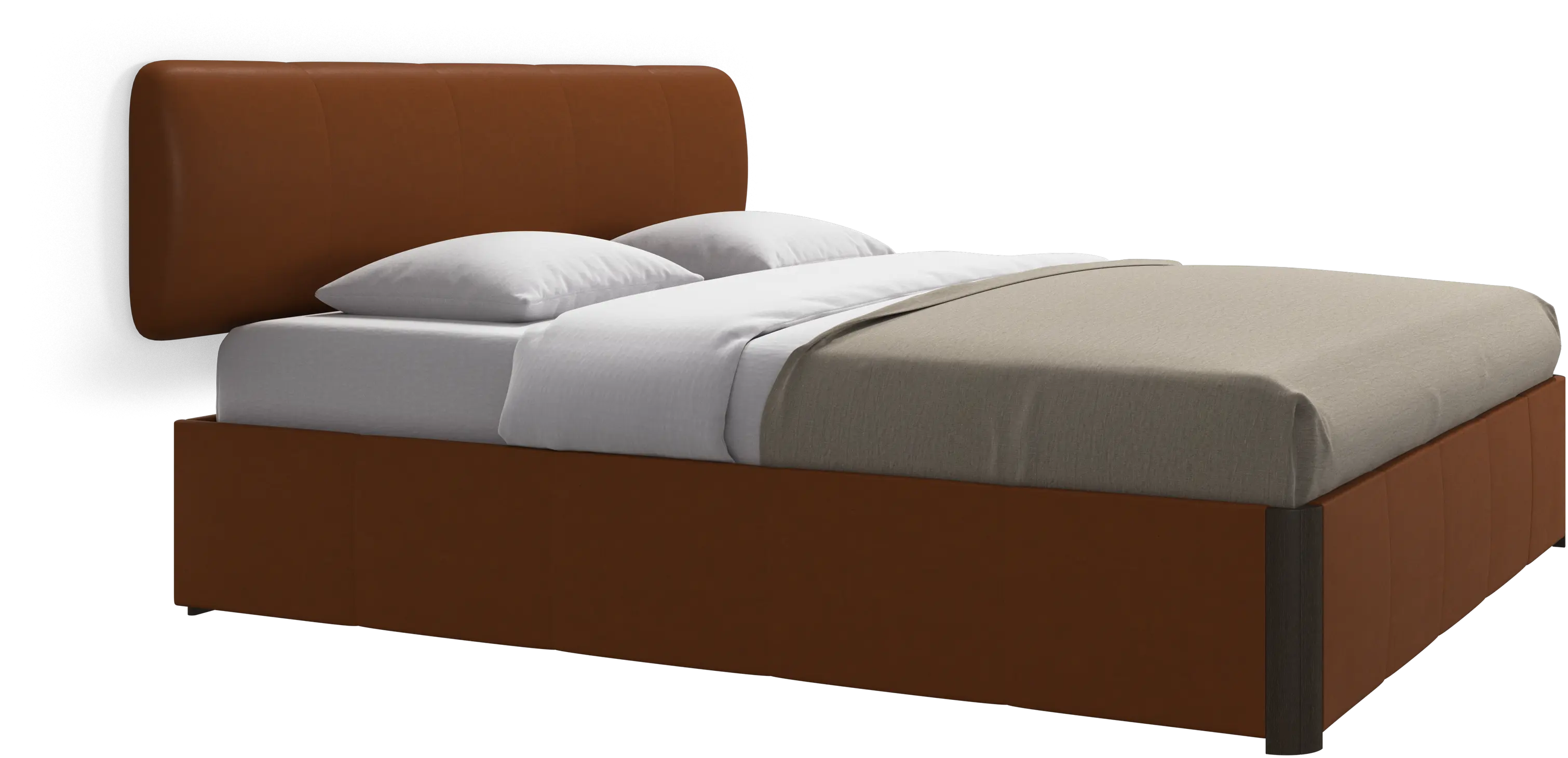 Element bed, wall-mounted headboard, with slats, excl. mattress
