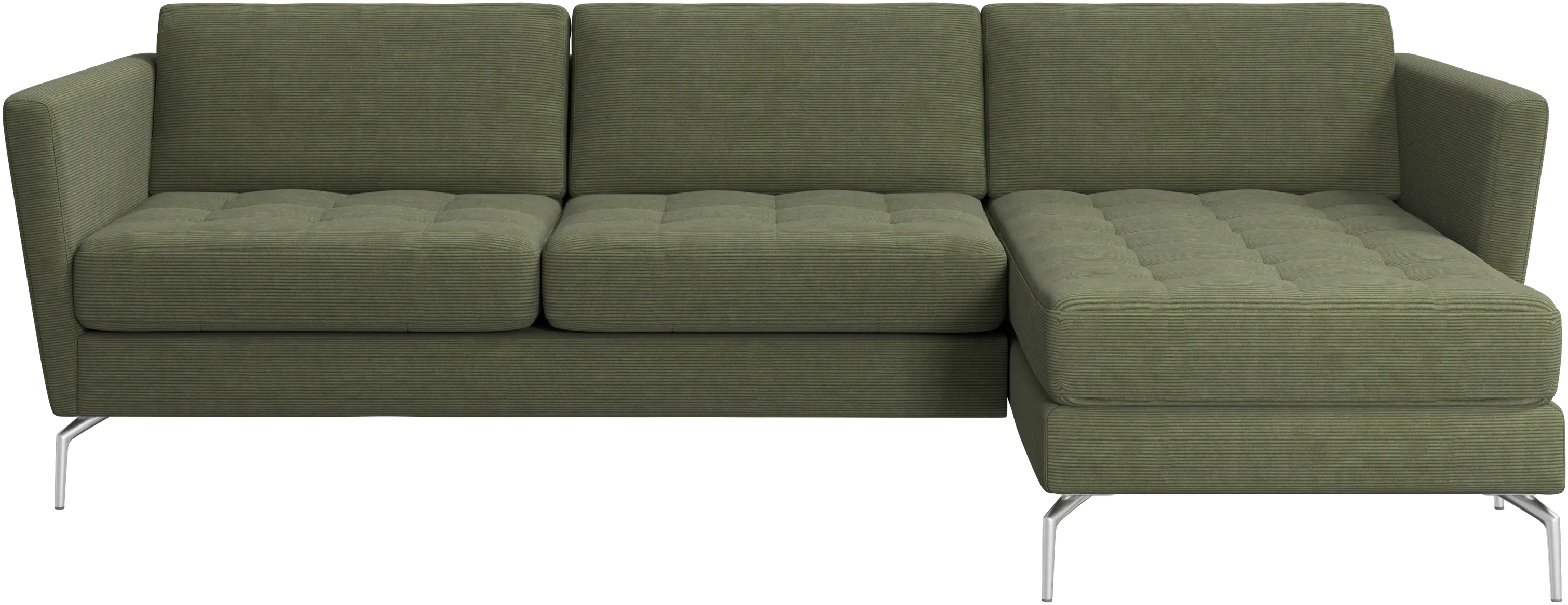 Osaka sofa with resting unit, tufted seat