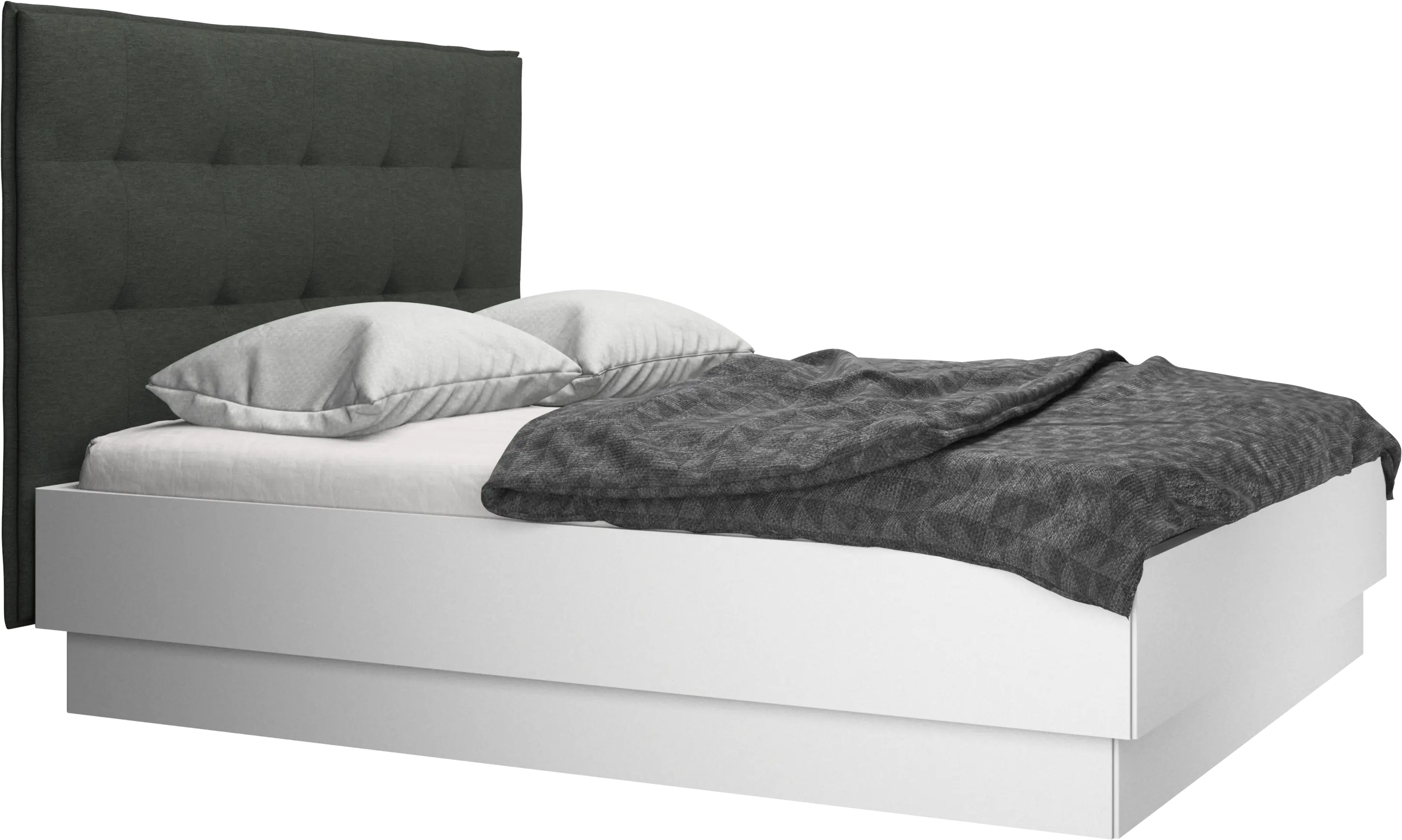 Lugano storage bed with lift-up frame and slats, excl. mattress