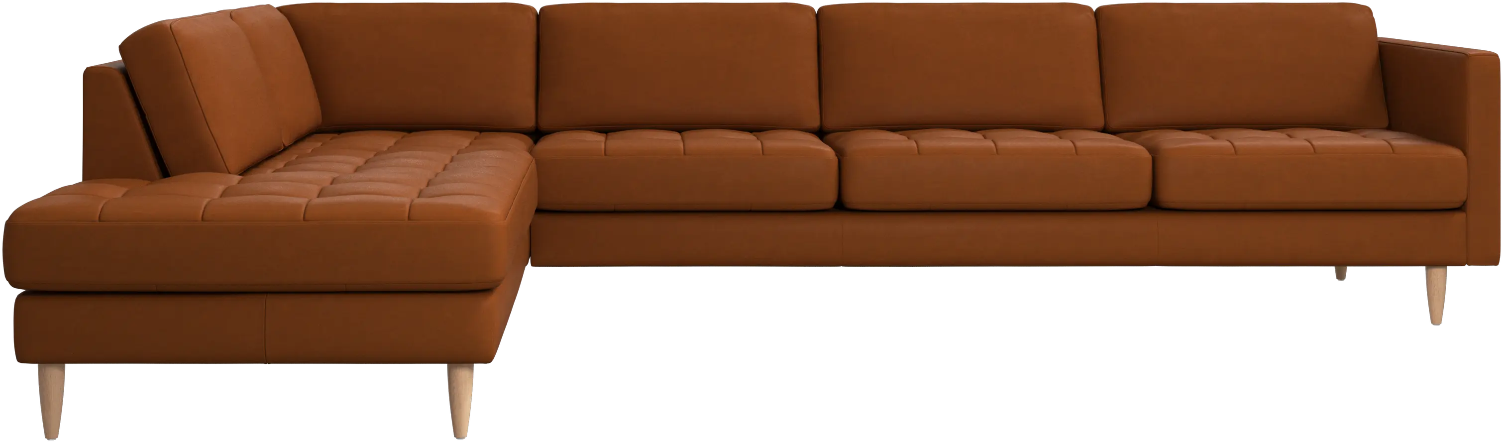 Osaka corner sofa with lounging unit, tufted seat