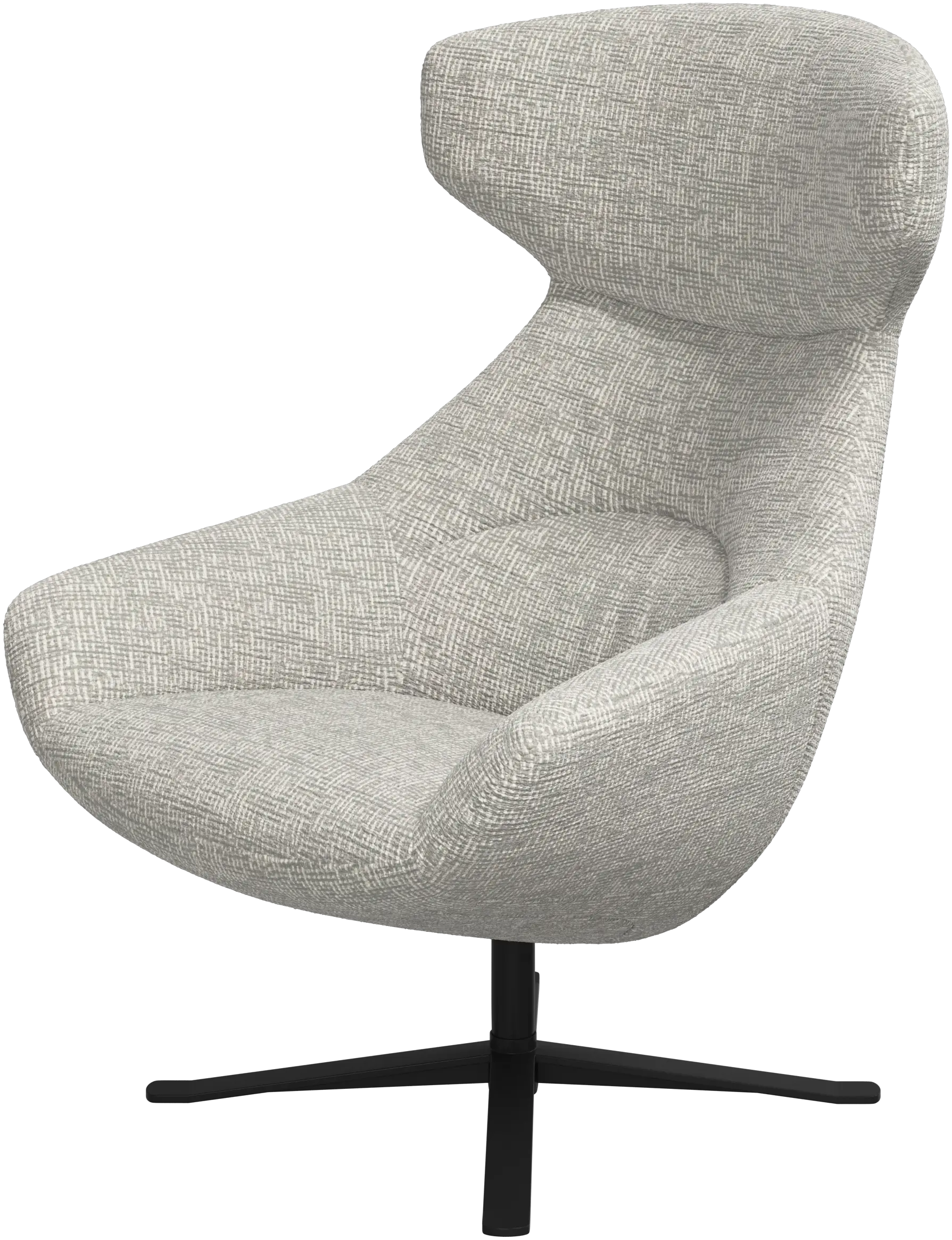 Porto chair with reclining back function and swivel base