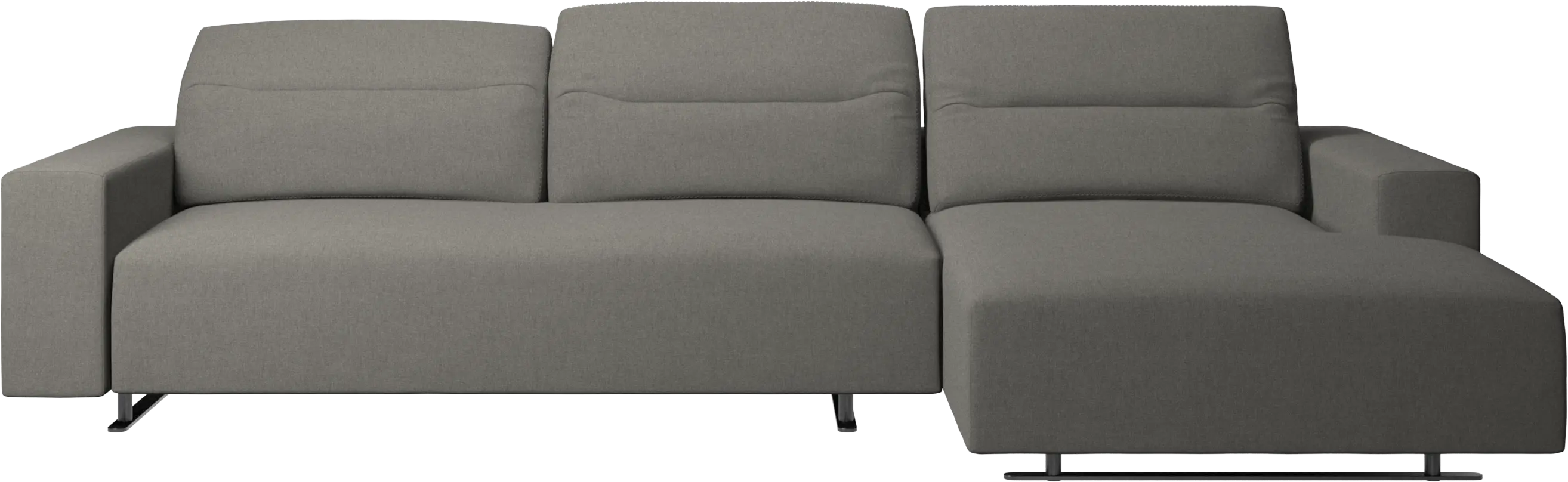 Hampton sofa with adjustable back, resting unit and storage both sides