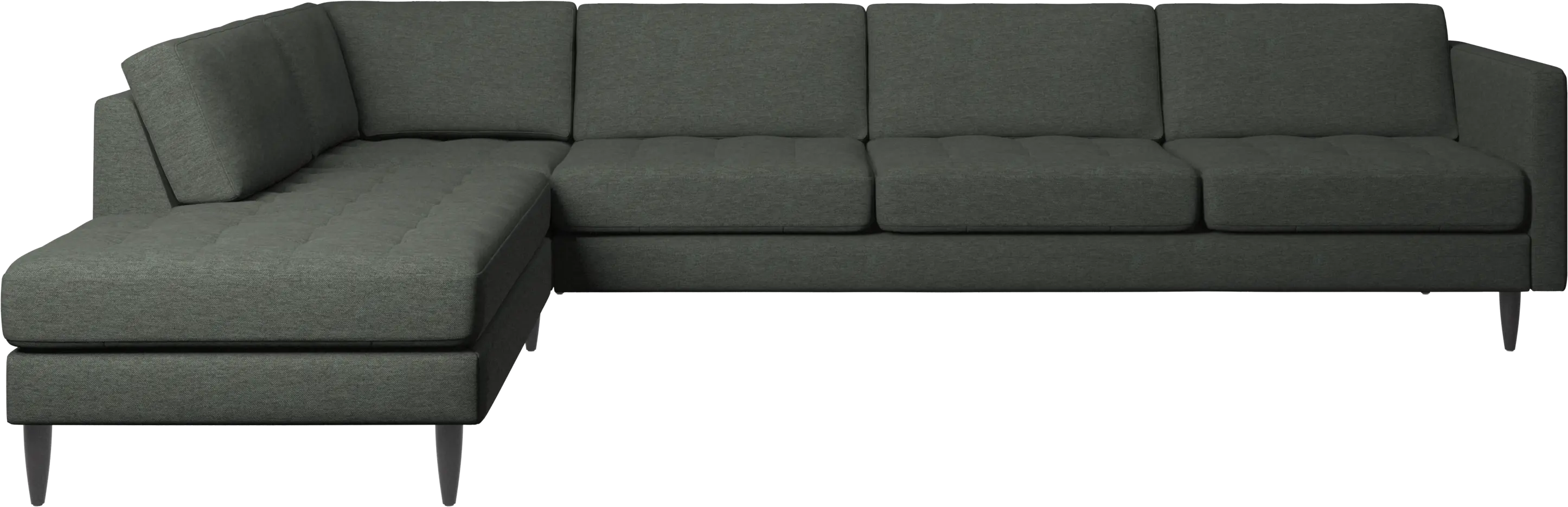Osaka corner sofa with lounging unit, tufted seat
