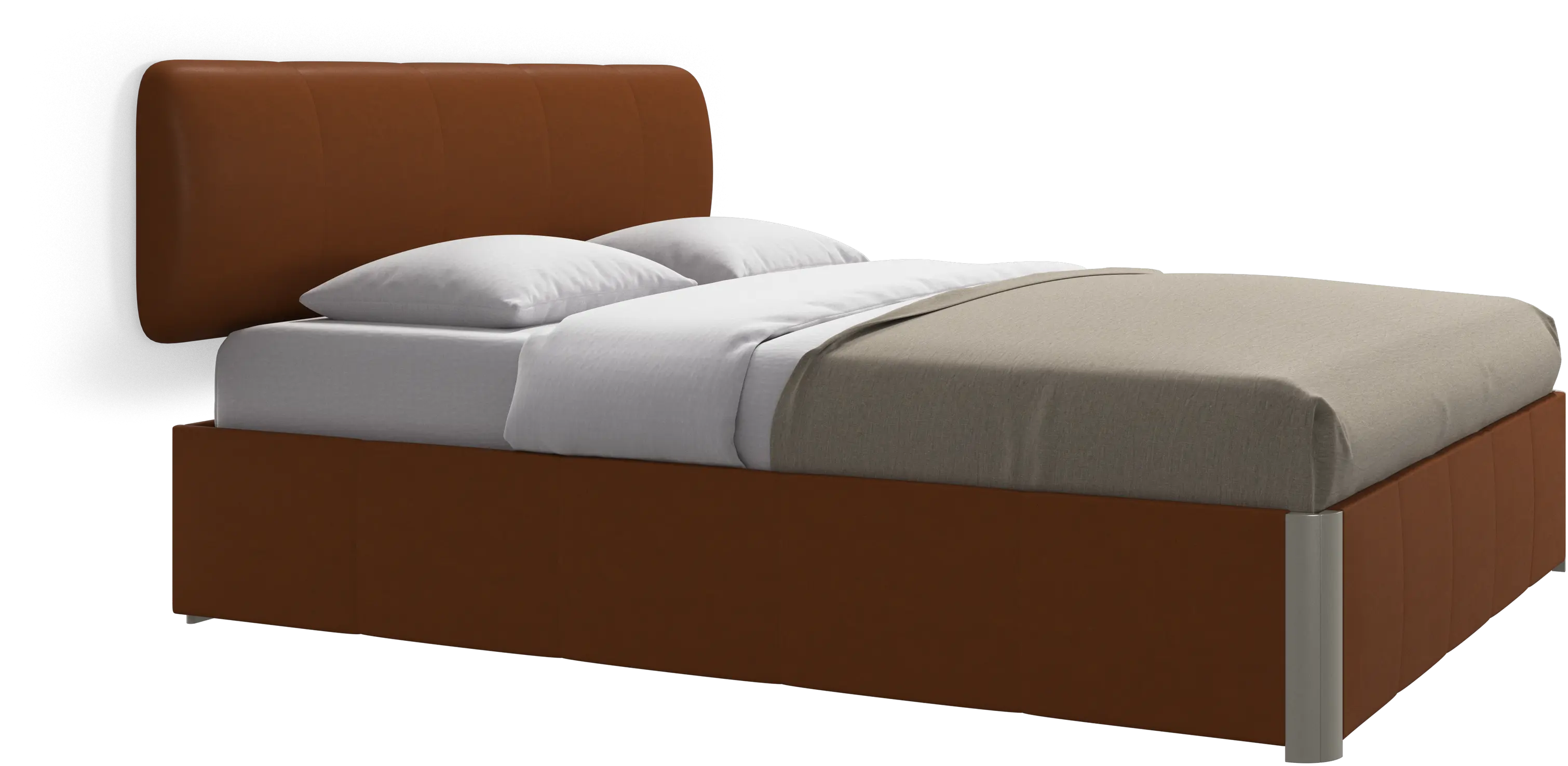 Element bed, wall-mounted headboard, with slats, excl. mattress
