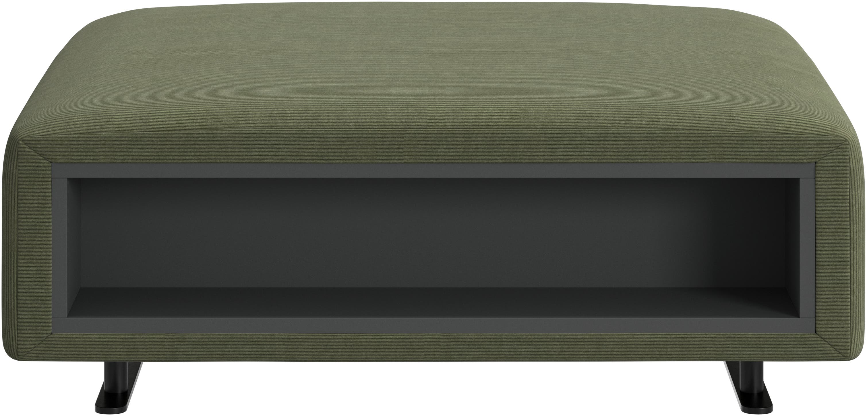 Hampton footstool with storage left and right sides