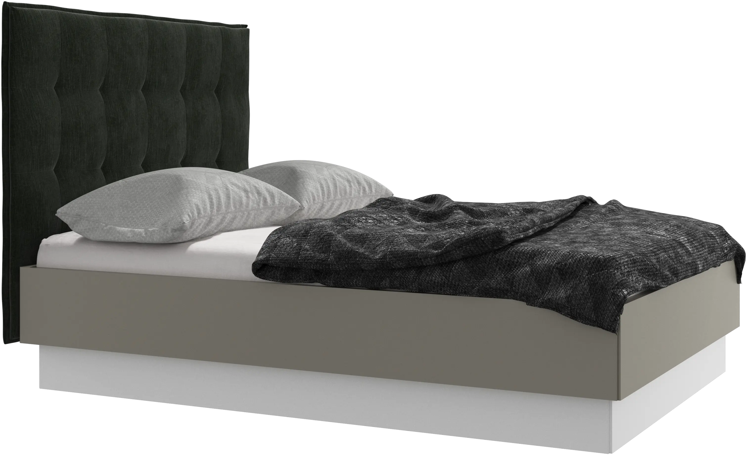 Lugano storage bed with lift-up frame and slats, excl. mattress
