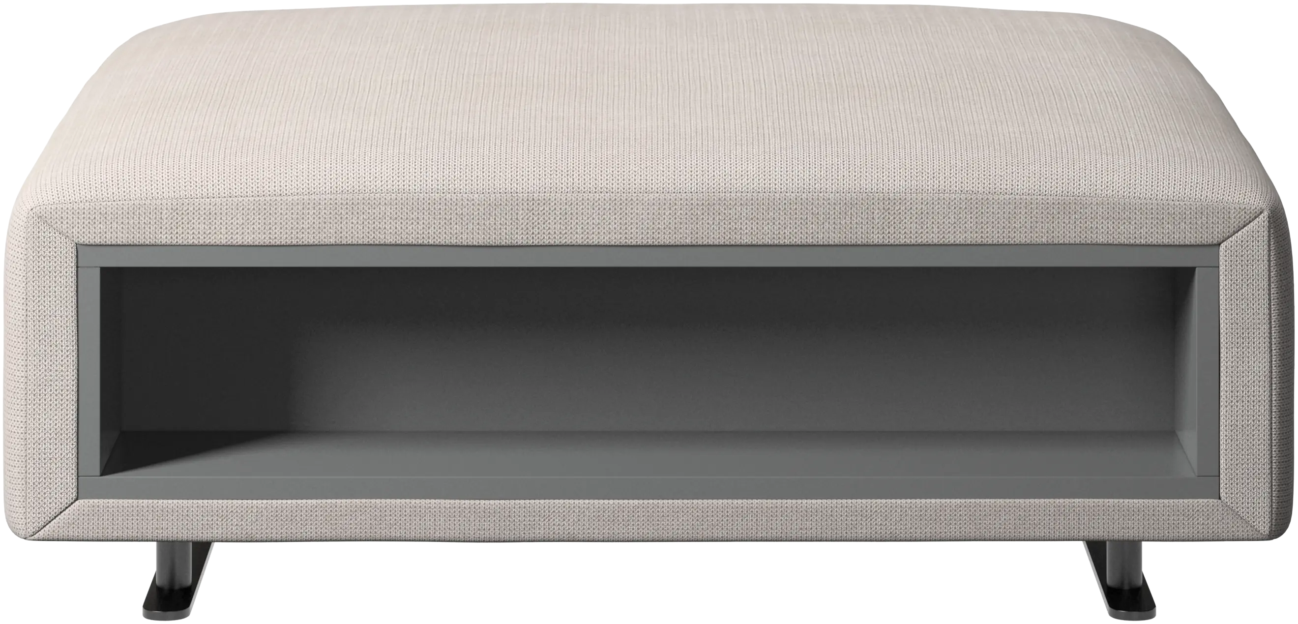 Hampton footstool with storage left and right sides