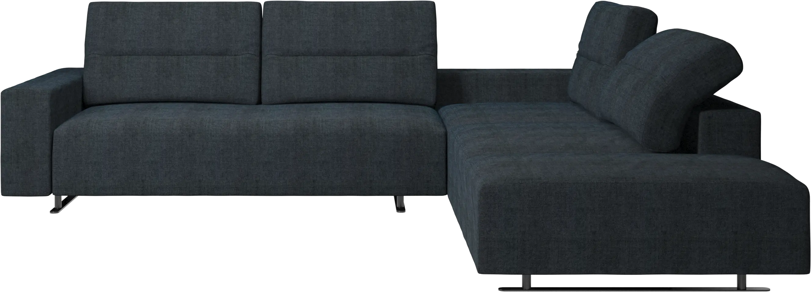 Hampton corner sofa with adjustable back and storage on left side