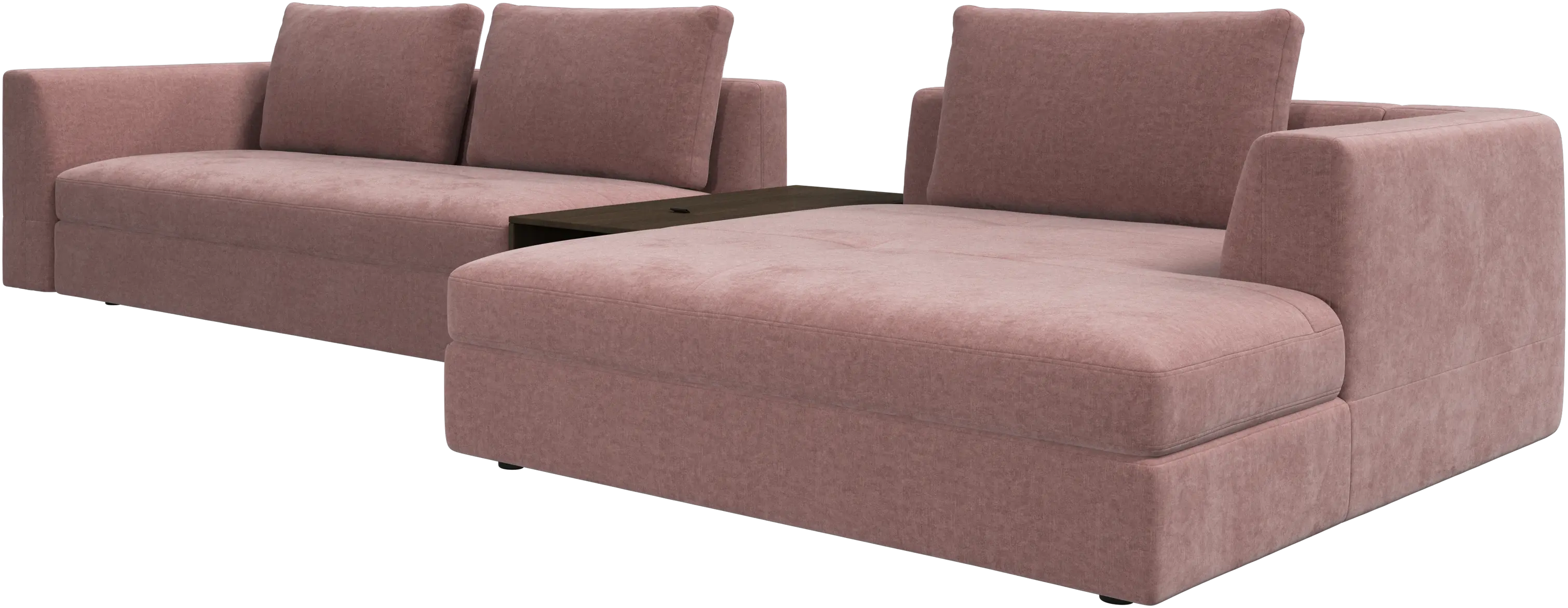 Bergamo chaise longue sofa with storage