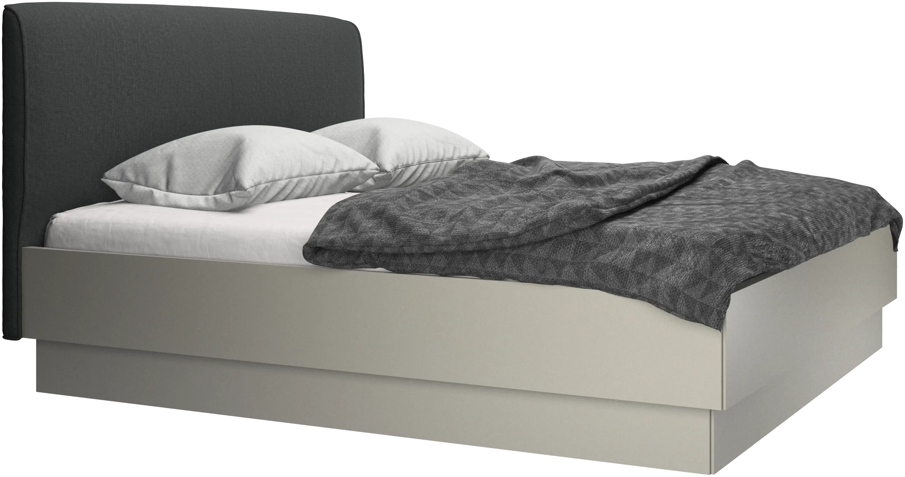 Houston, upholstered bed with storage