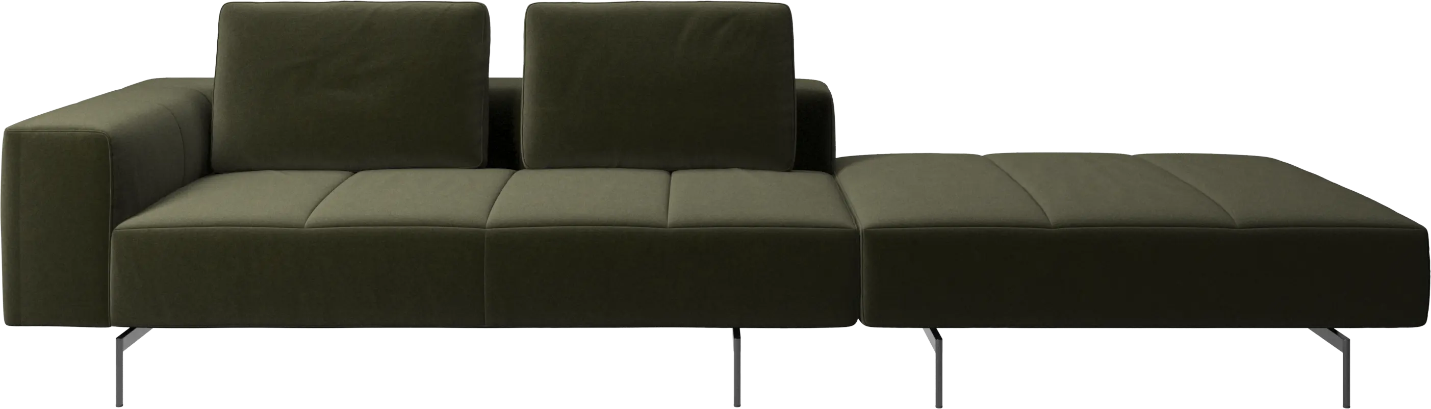 Amsterdam sofa with footstool on right side