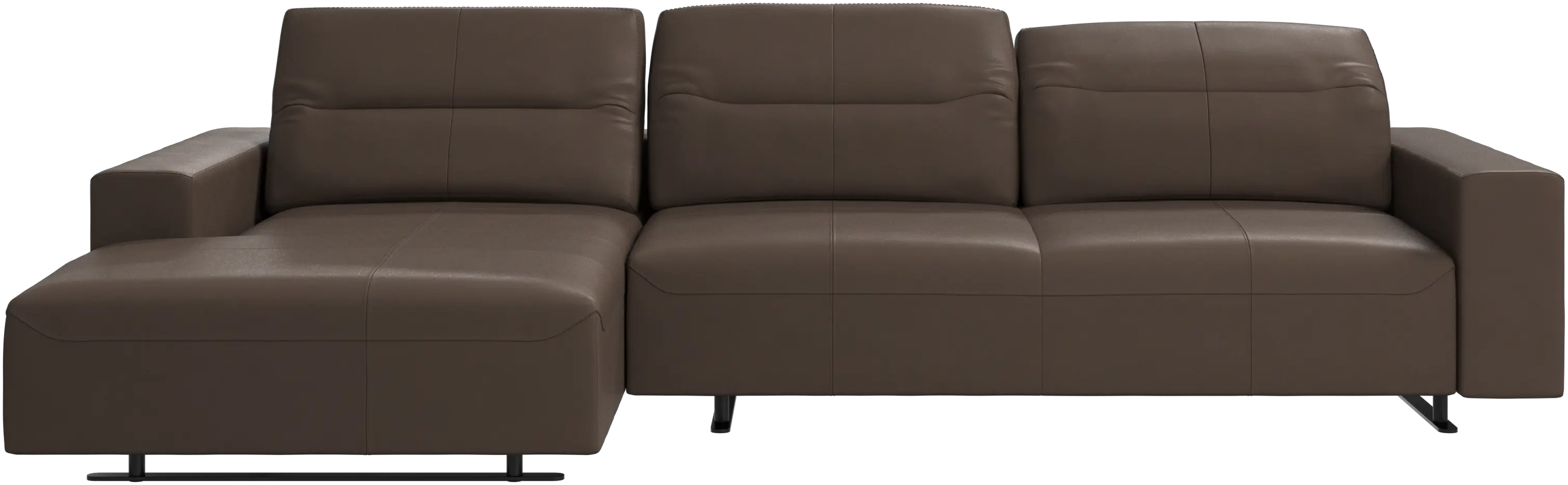 Hampton sofa with adjustable back, resting unit and storage both sides