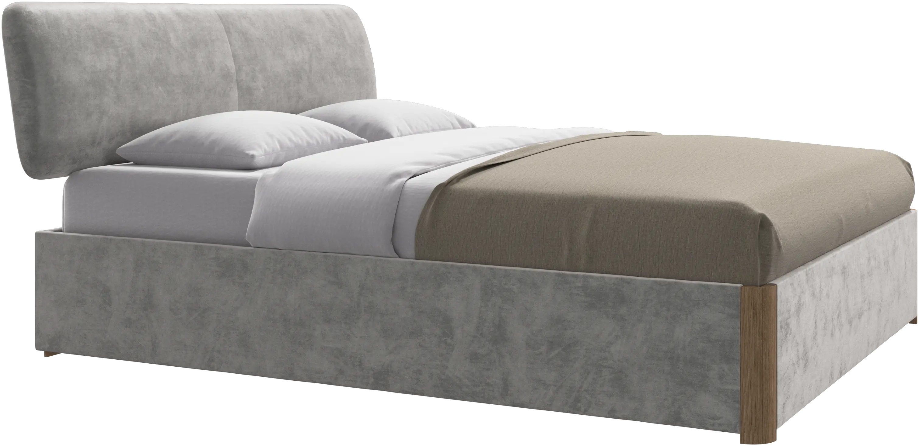 Element bed, bed-mounted headboard, with slats, excl. mattress