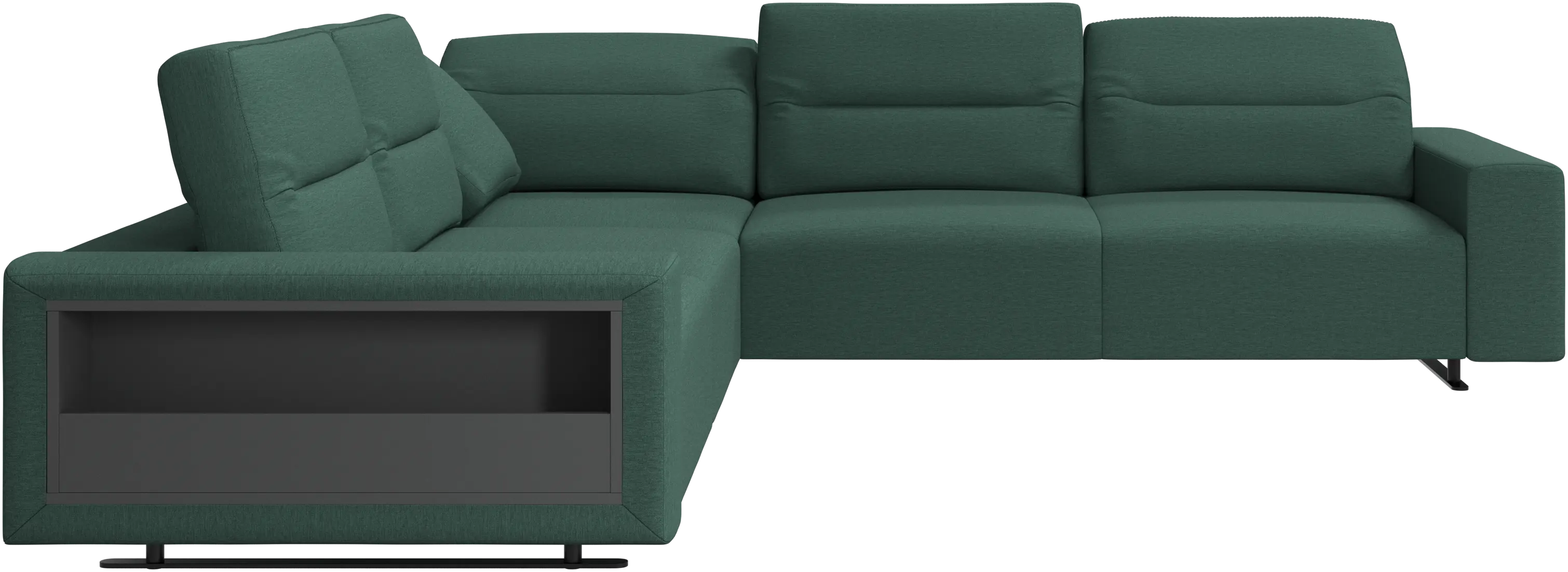 Hampton corner sofa with adjustable back and storage