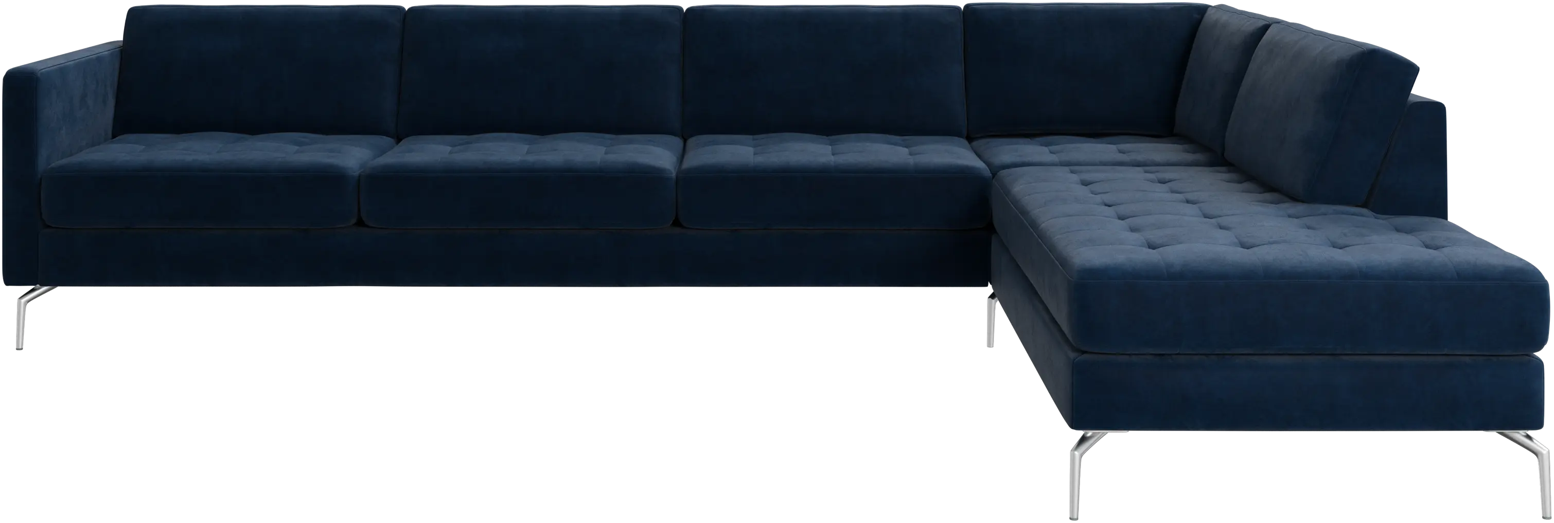 Osaka corner sofa with lounging unit, tufted seat
