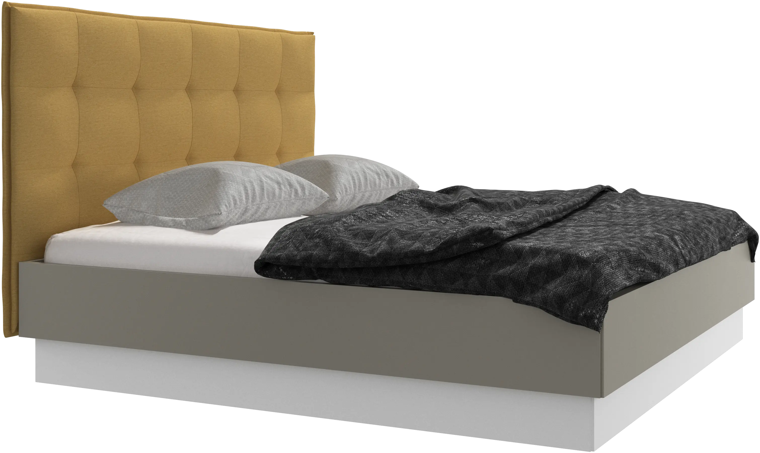 Lugano storage bed with lift-up frame and slats, excl. mattress