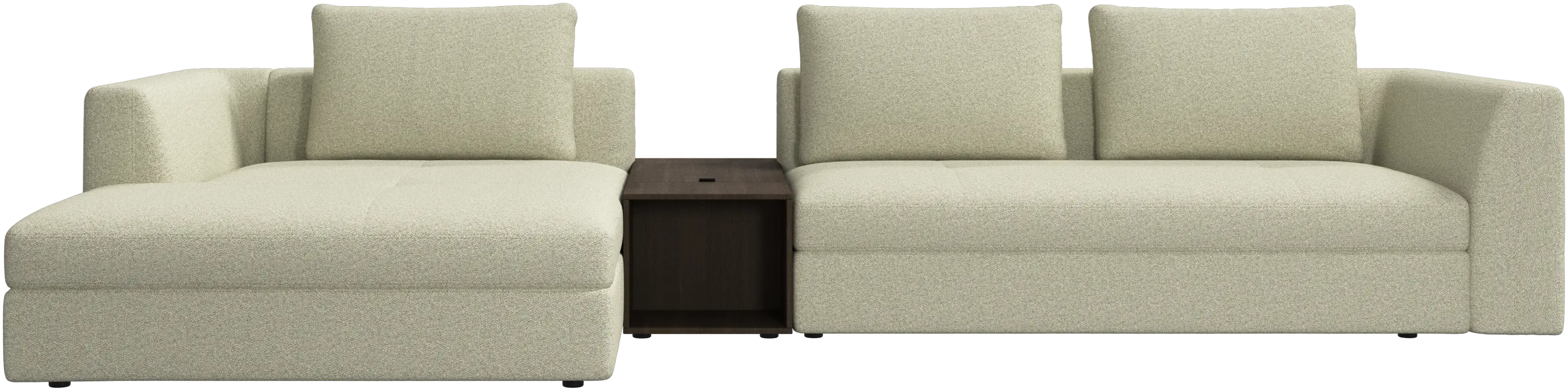 Bergamo chaise longue sofa with storage