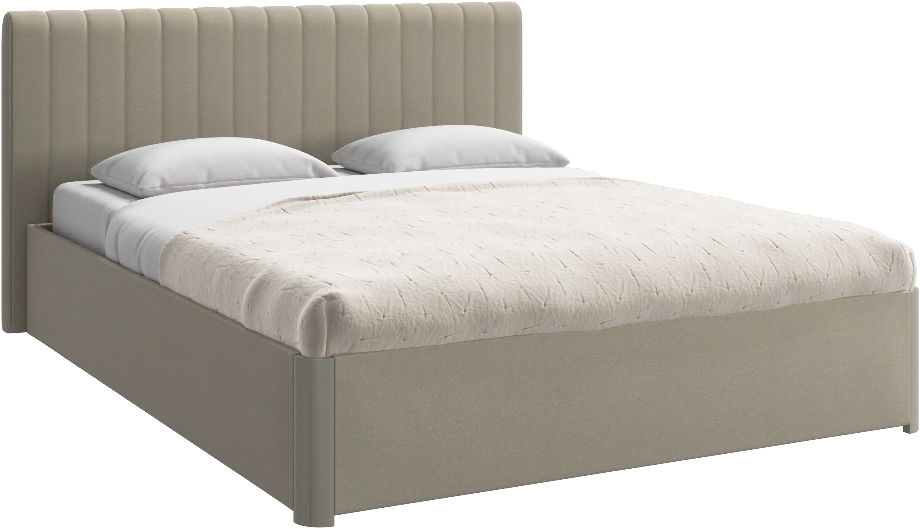 Element bed, bed-mounted headboard, with slats, excl. mattress