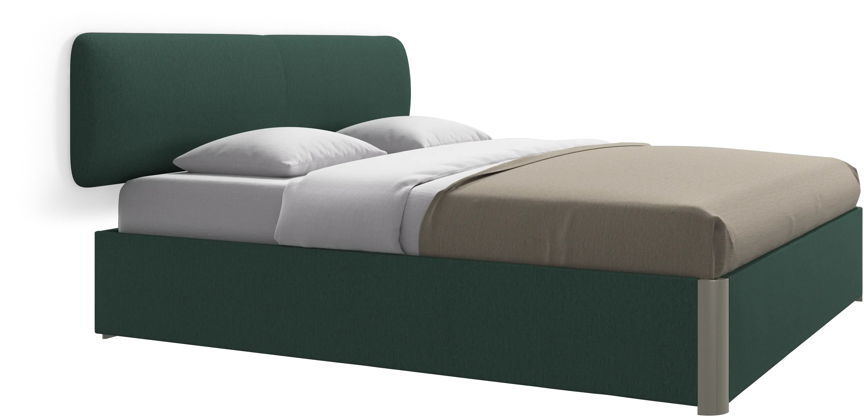 Element bed, wall-mounted headboard, with slats and storage solution, excl. mattress