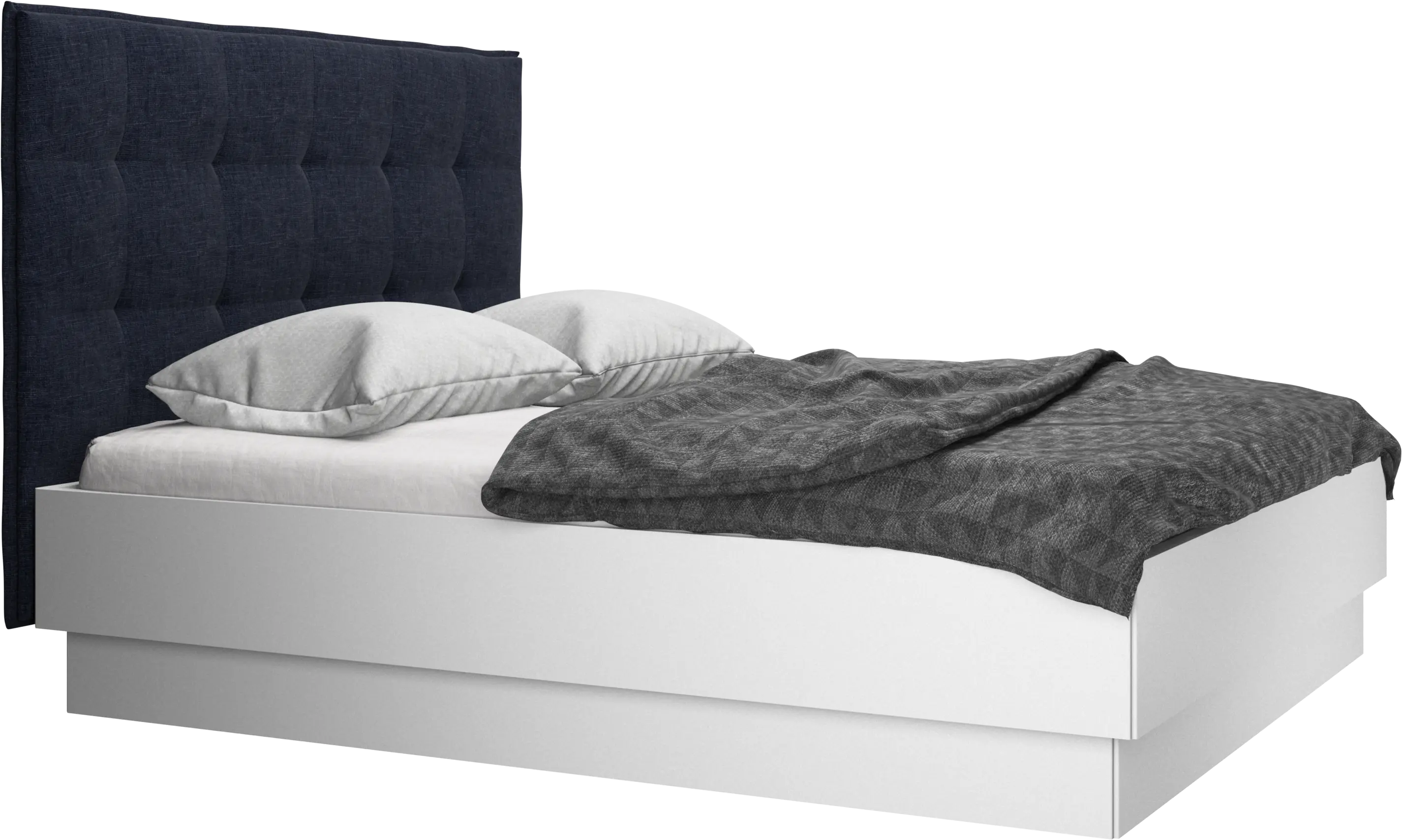 Lugano storage bed with lift-up frame and slats, excl. mattress
