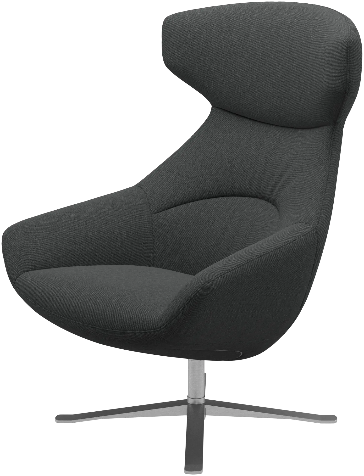 Porto chair with reclining back function and swivel base