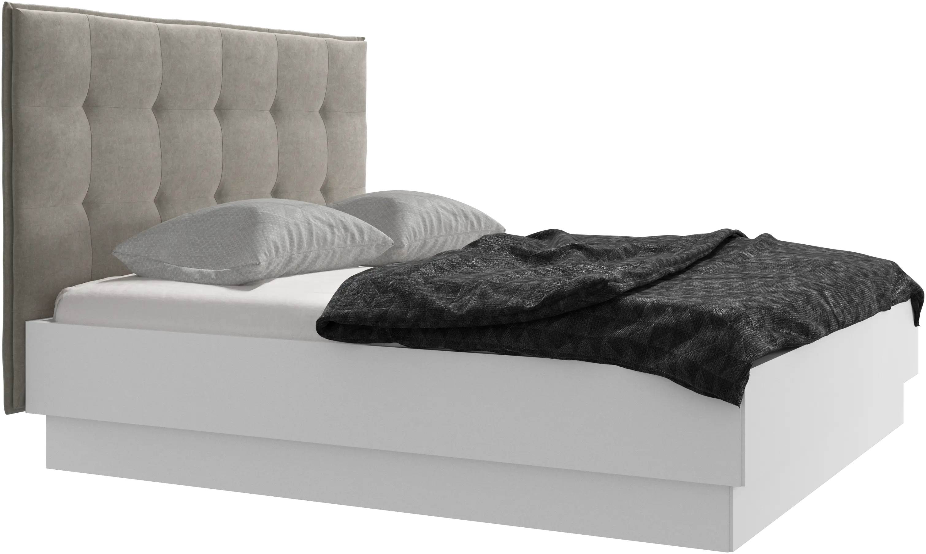 Cama con canapé Lugano, estructura elevable y tablado, no incluye colchón