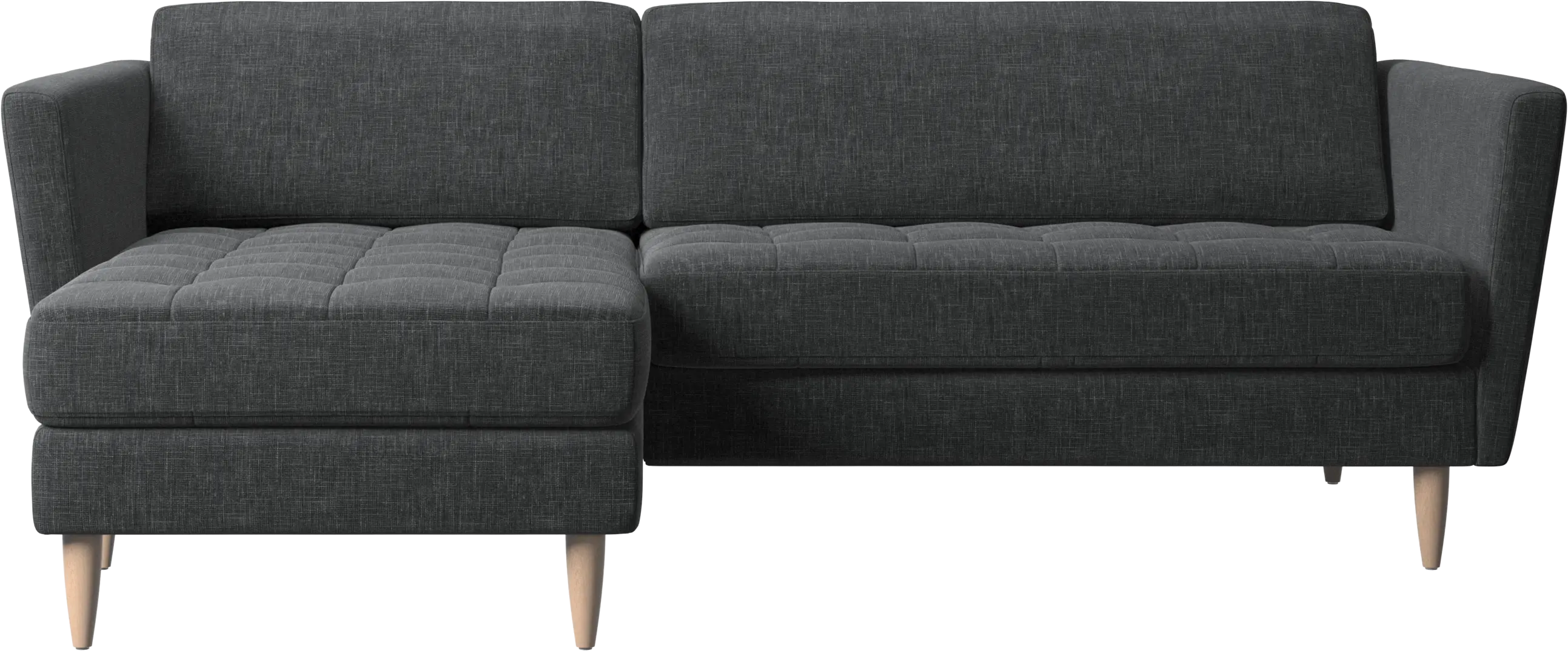 Osaka sofa with resting unit, tufted seat