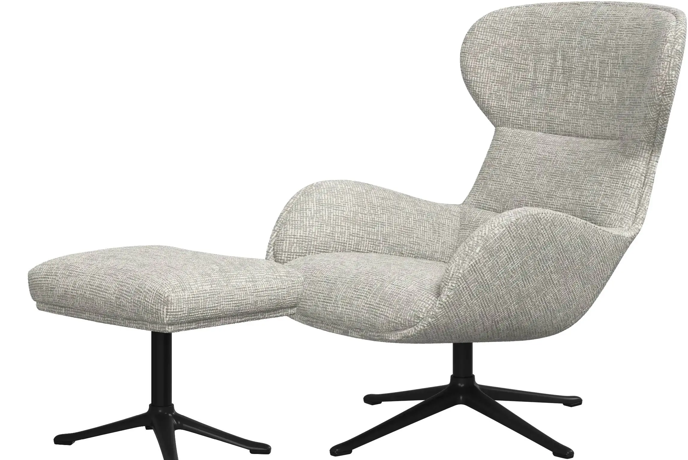 BoConcept - Sessel -Reno Sessel mit Fußhocker