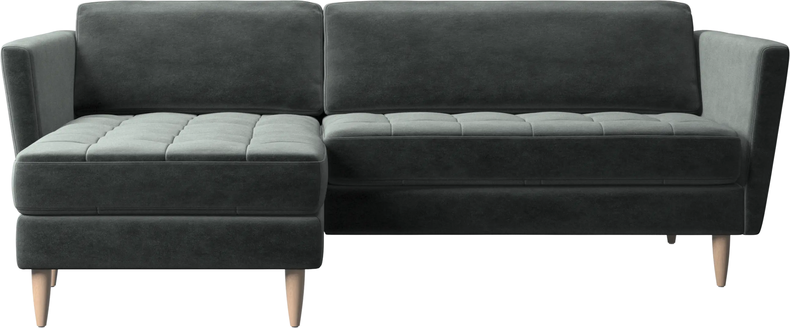 Osaka sofa with resting unit, tufted seat