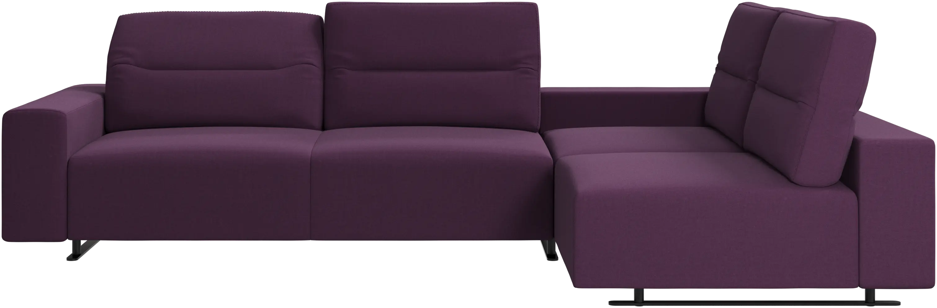 Hampton corner sofa with adjustable back and storage on left side